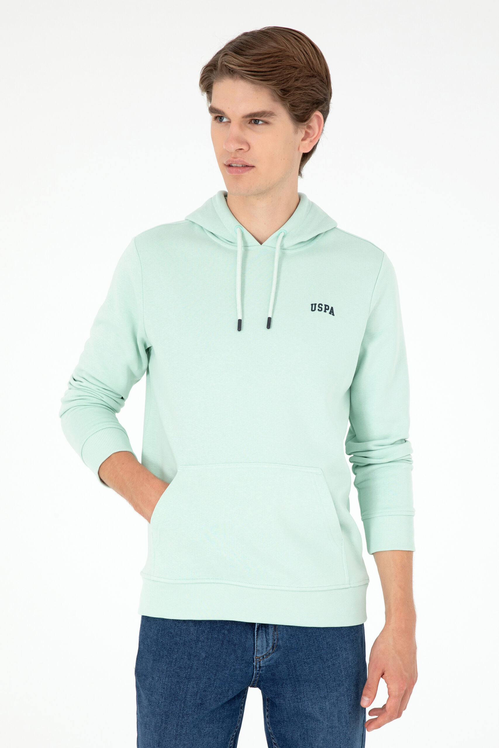 سویشرت  سبزآبی  رگولار  مردانه یو اس پولو | US POLO ASSN