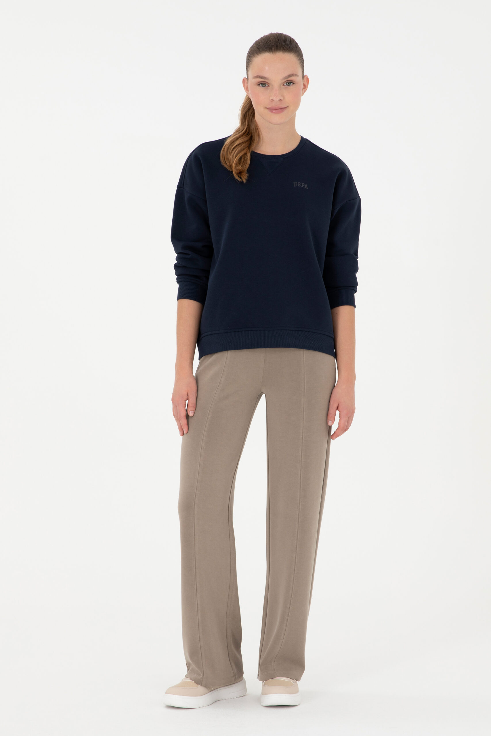 شلوار گرمکن  خاکی  Loose  زنانه یو اس پولو | US POLO ASSN