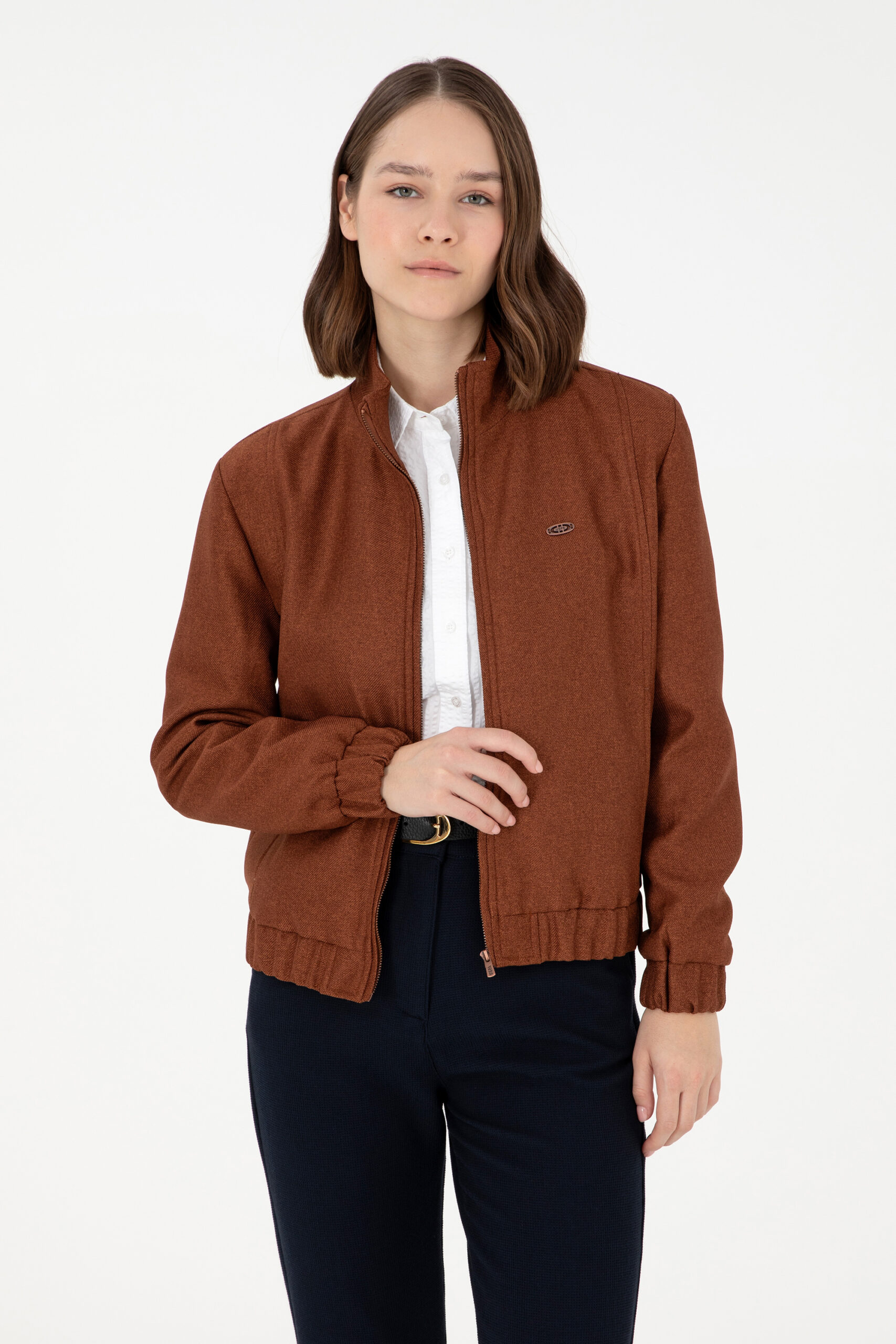 کت تک  قهوه ای  رگولار  زنانه یو اس پولو | US POLO ASSN