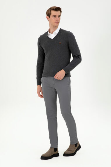 شلوار  خاکستری  اندامی  مردانه یو اس پولو | US POLO ASSN