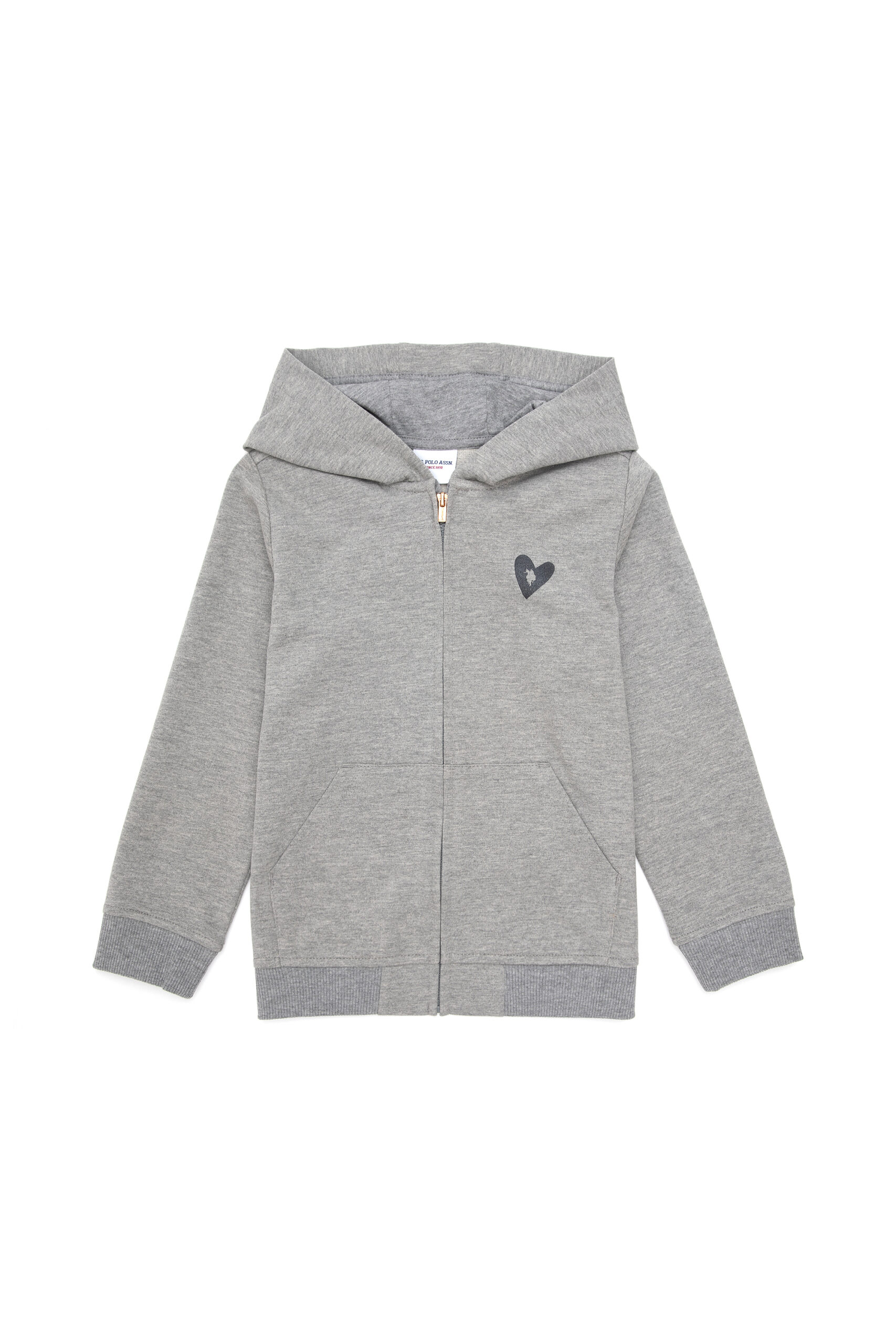 سویشرت  خاکستری ملانژ  رگولار  دخترانه یو اس پولو | US POLO ASSN