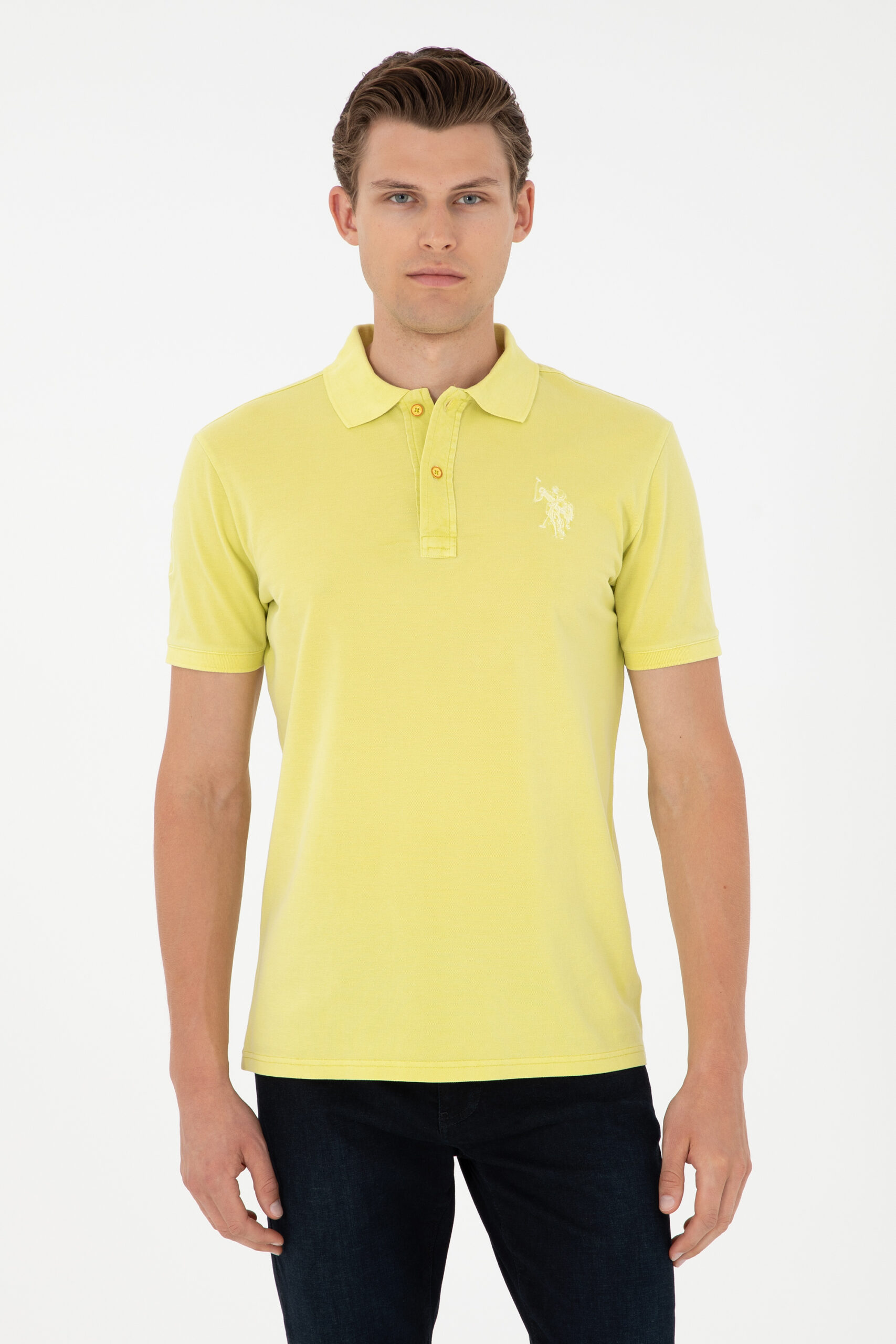 تی شرت  سبز پسته ای  اندامی  مردانه یو اس پولو | US POLO ASSN