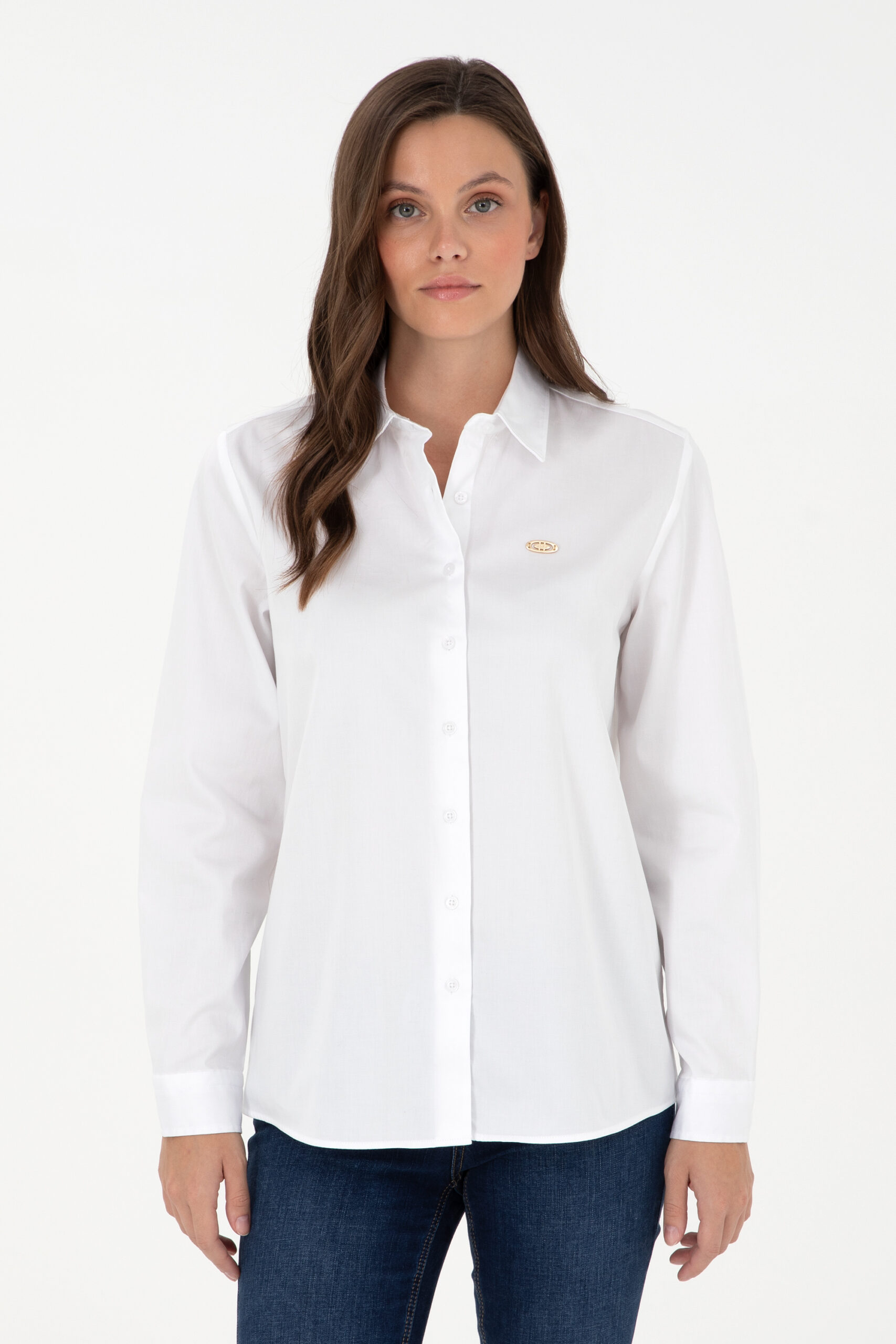 پیراهن  سفید  رگولار  زنانه یو اس پولو | US POLO ASSN