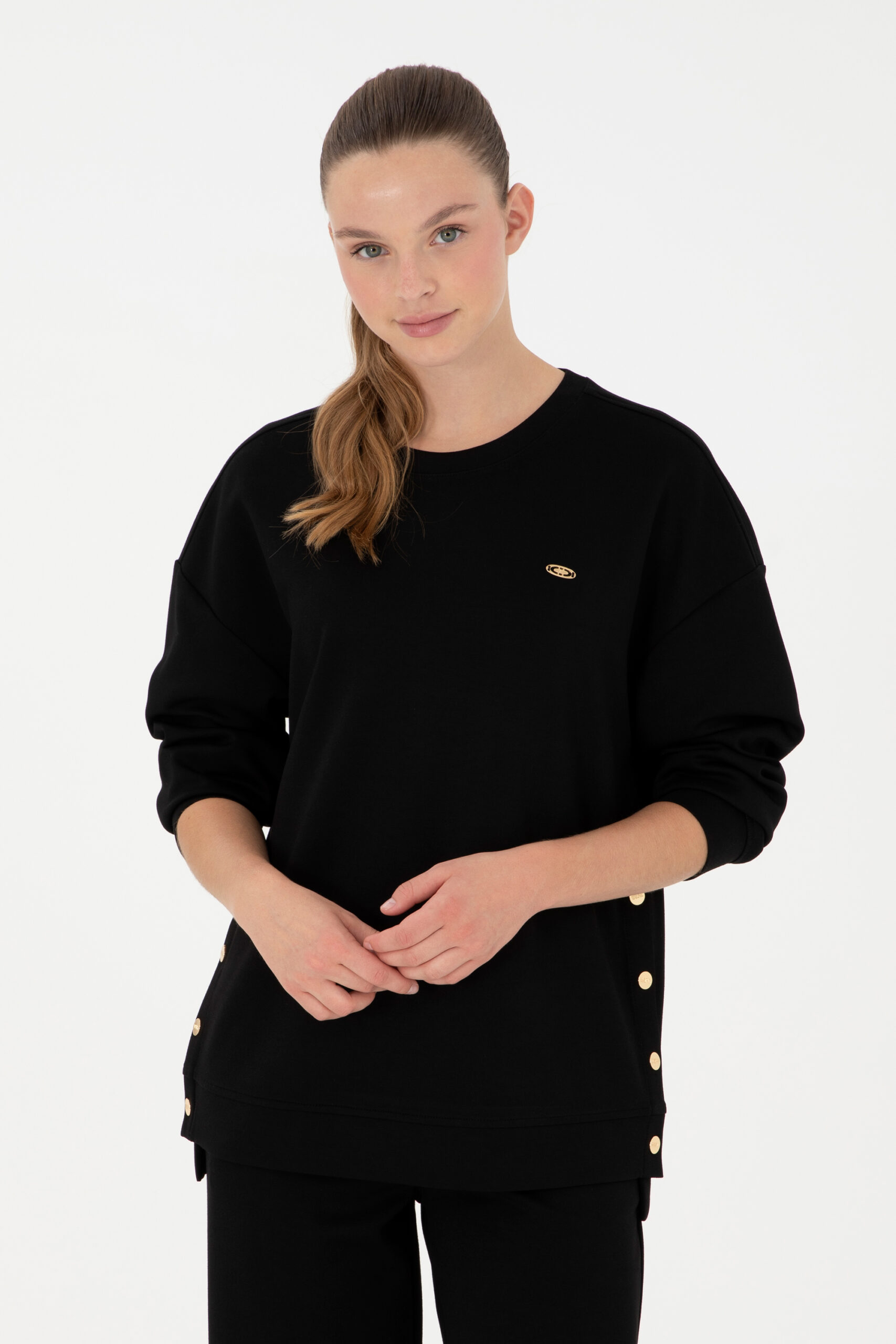 سویشرت  سیاه  ریلکس  زنانه یو اس پولو | US POLO ASSN