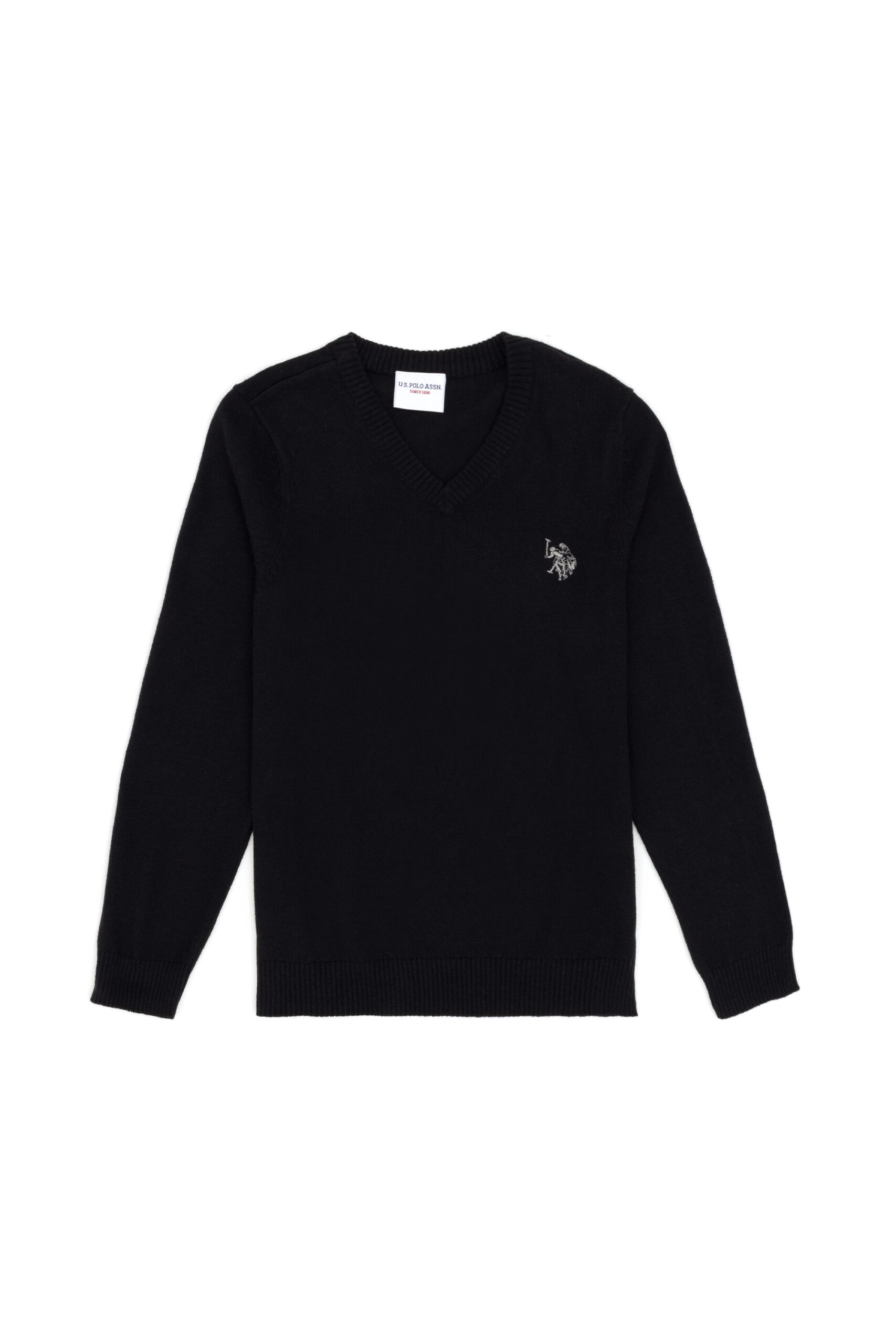 بافت یقه هفت سیاه  اندامی آستین بلند پسرانه یو اس پولو | US POLO ASSN
