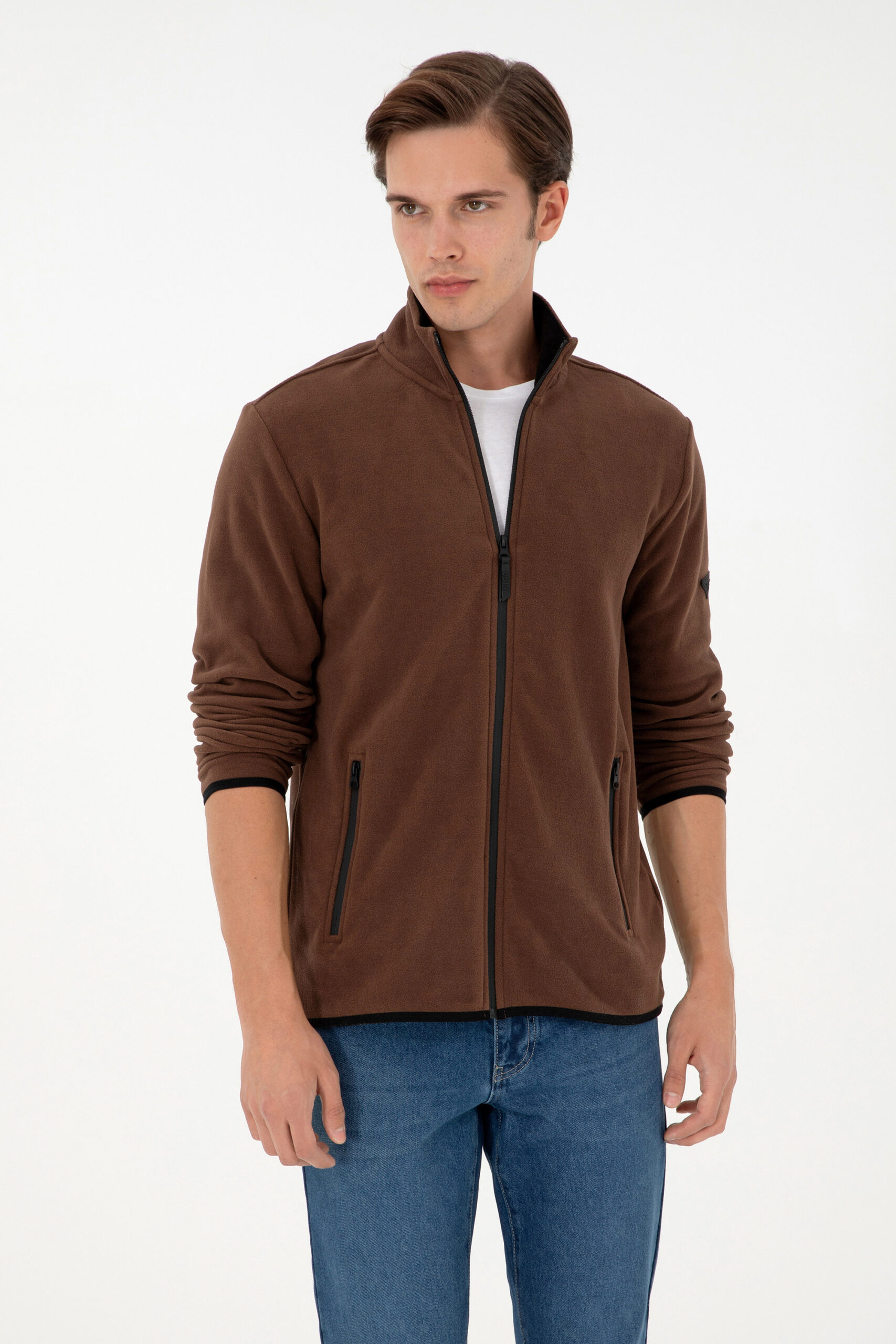 ژاکت  قهوه ای  رگولار  مردانه یو اس پولو | US POLO ASSN