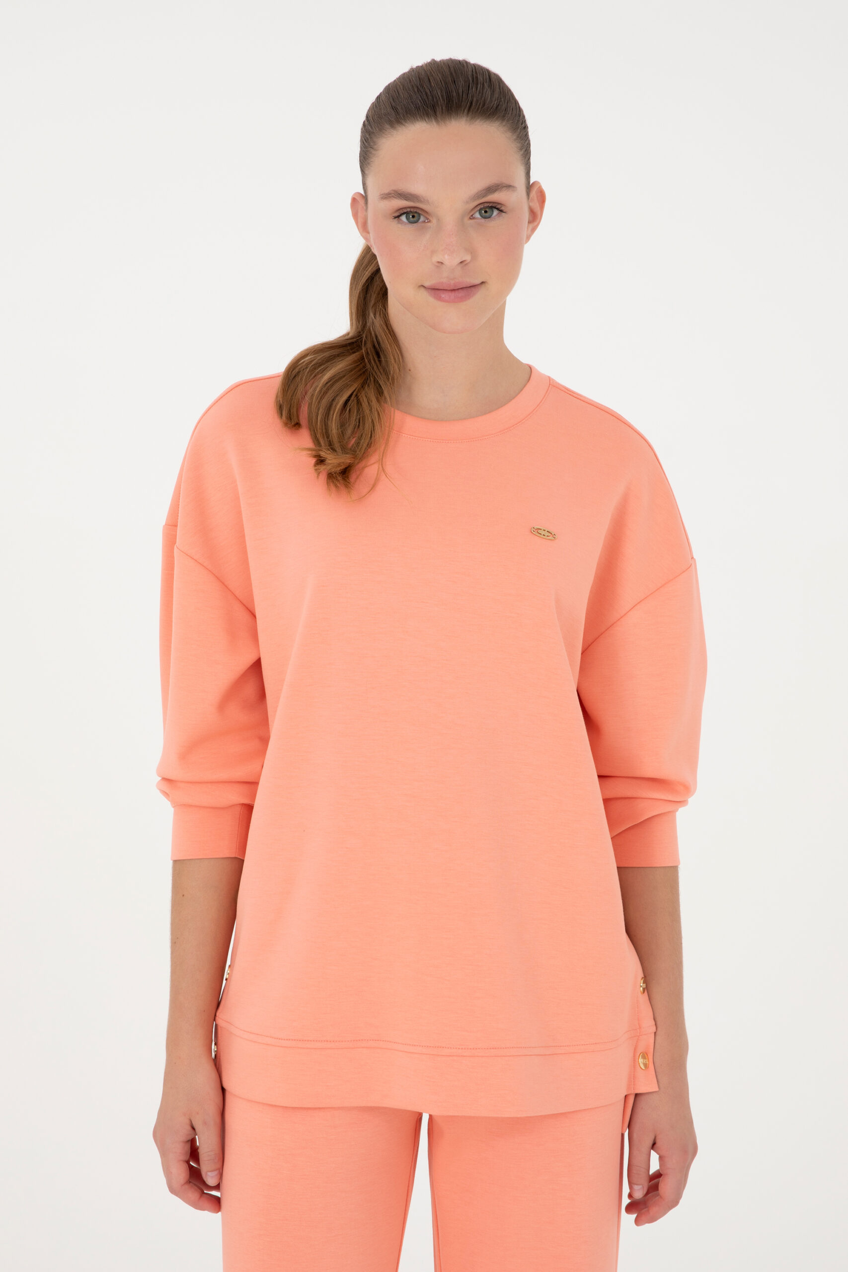 سویشرت  گل بهی  ریلکس  زنانه یو اس پولو | US POLO ASSN