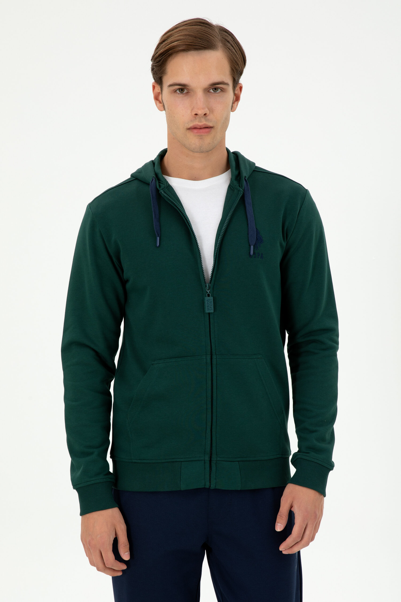 ژاکت  سبز تیره  رگولار  مردانه یو اس پولو | US POLO ASSN