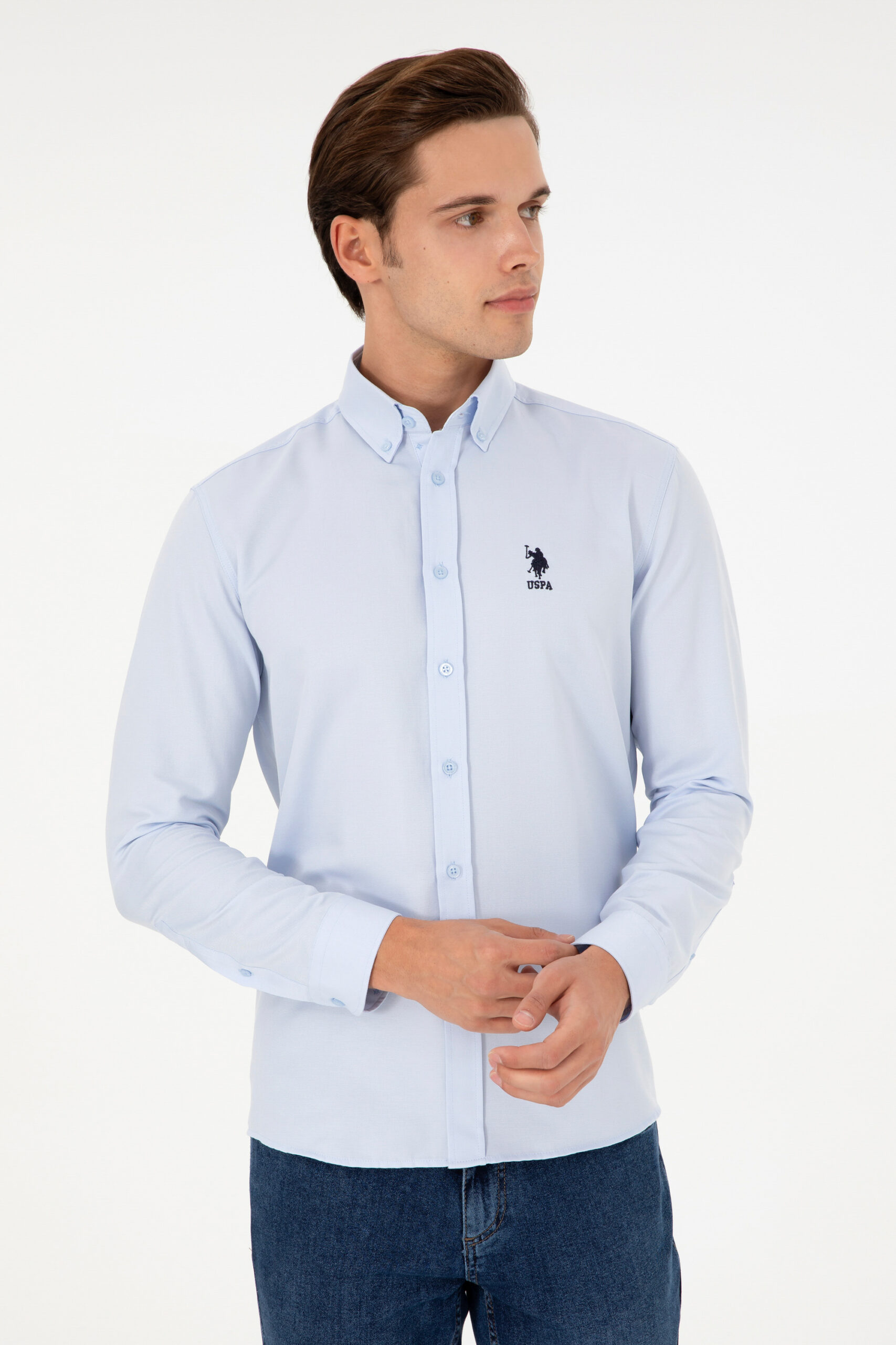 پیراهن  سورمه ای روشن  رگولار  مردانه یو اس پولو | US POLO ASSN