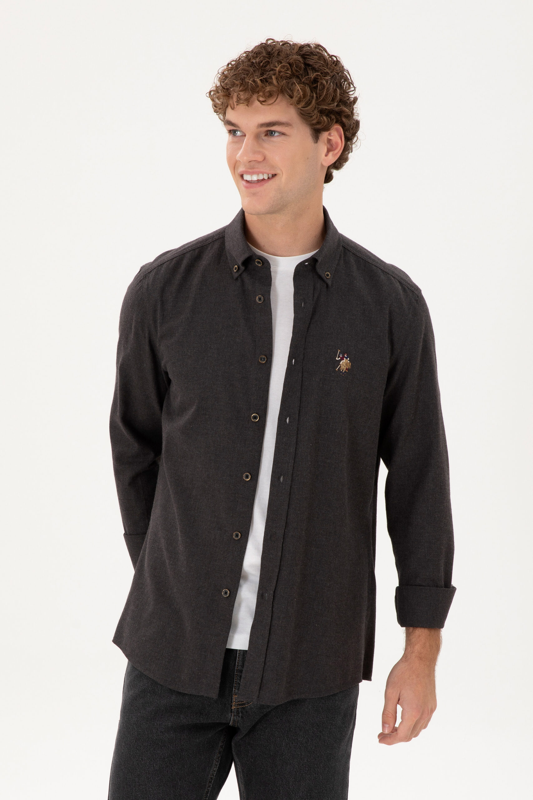 پیراهن  سیاه  اندامی  مردانه یو اس پولو | US POLO ASSN