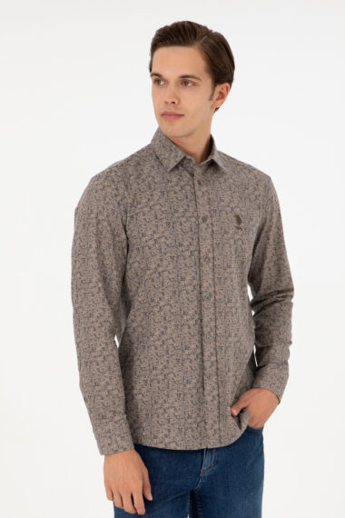 پیراهن  کرمی  رگولار  مردانه یو اس پولو | US POLO ASSN