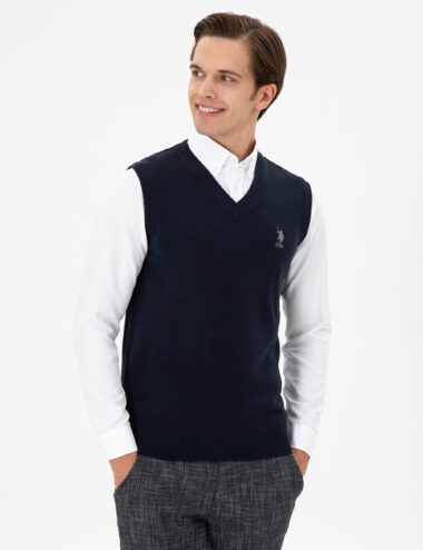 پلیور / ژیله  لاجورد  رگولار  مردانه یو اس پولو | US POLO ASSN