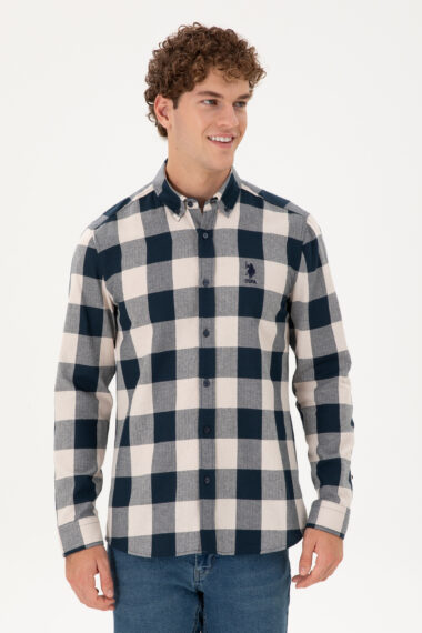 پیراهن  لاجورد  رگولار  مردانه یو اس پولو | US POLO ASSN