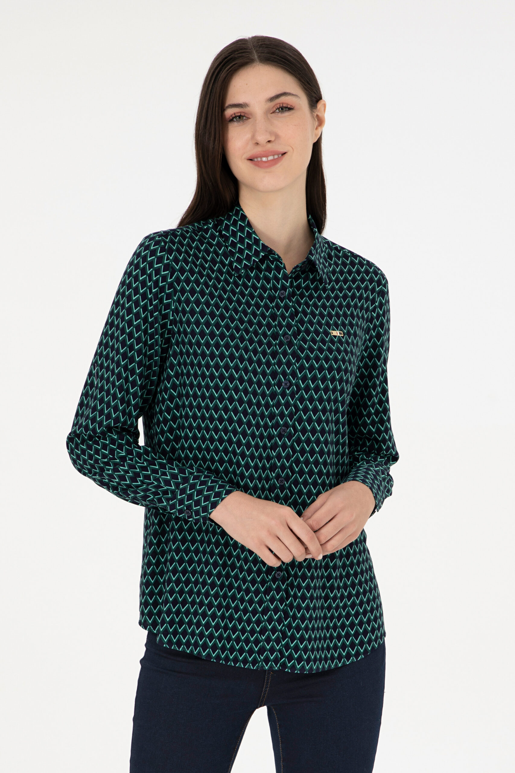 پیراهن  نیلی  رگولار  زنانه یو اس پولو | US POLO ASSN