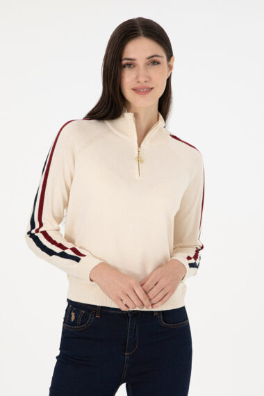 بافت  سفید  Crop Top  زنانه یو اس پولو | US POLO ASSN