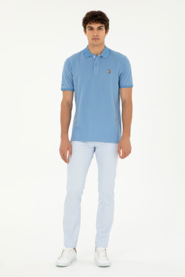 شلوار چینو  سورمه ای روشن  اندامی  مردانه یو اس پولو | US POLO ASSN