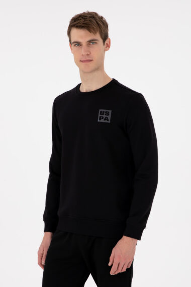 سویشرت یقه گرد سیاه  رگولار آستین بلند مردانه یو اس پولو | US POLO ASSN