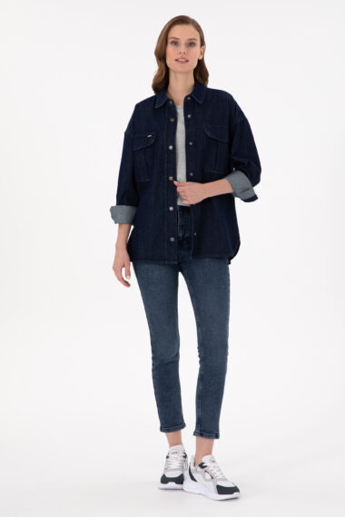 شلوار جین  آبی تیره  SLIM HIGT WAIST  زنانه یو اس پولو | US POLO ASSN