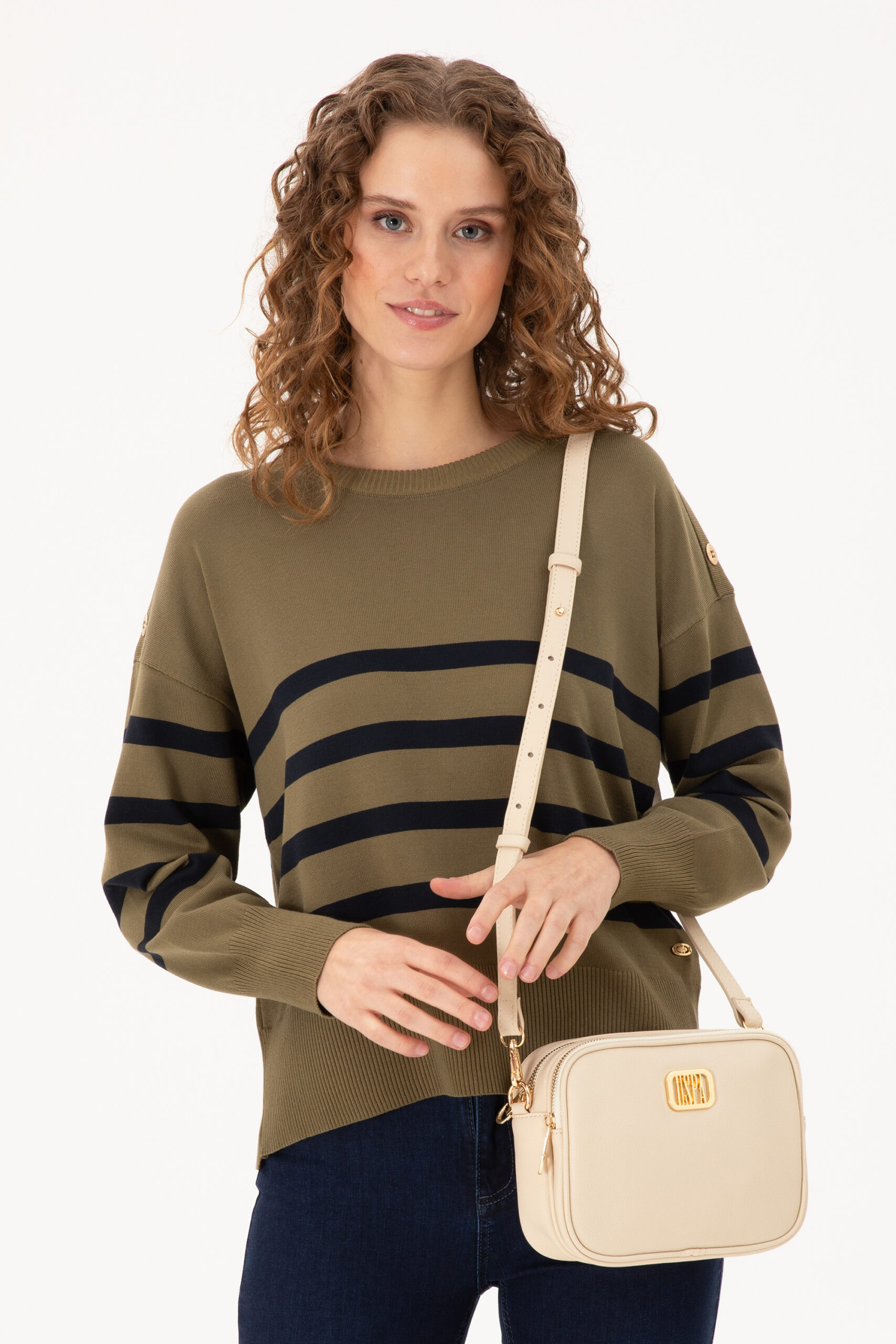 کیف  بژ  استاندارد فیت  زنانه یو اس پولو | US POLO ASSN