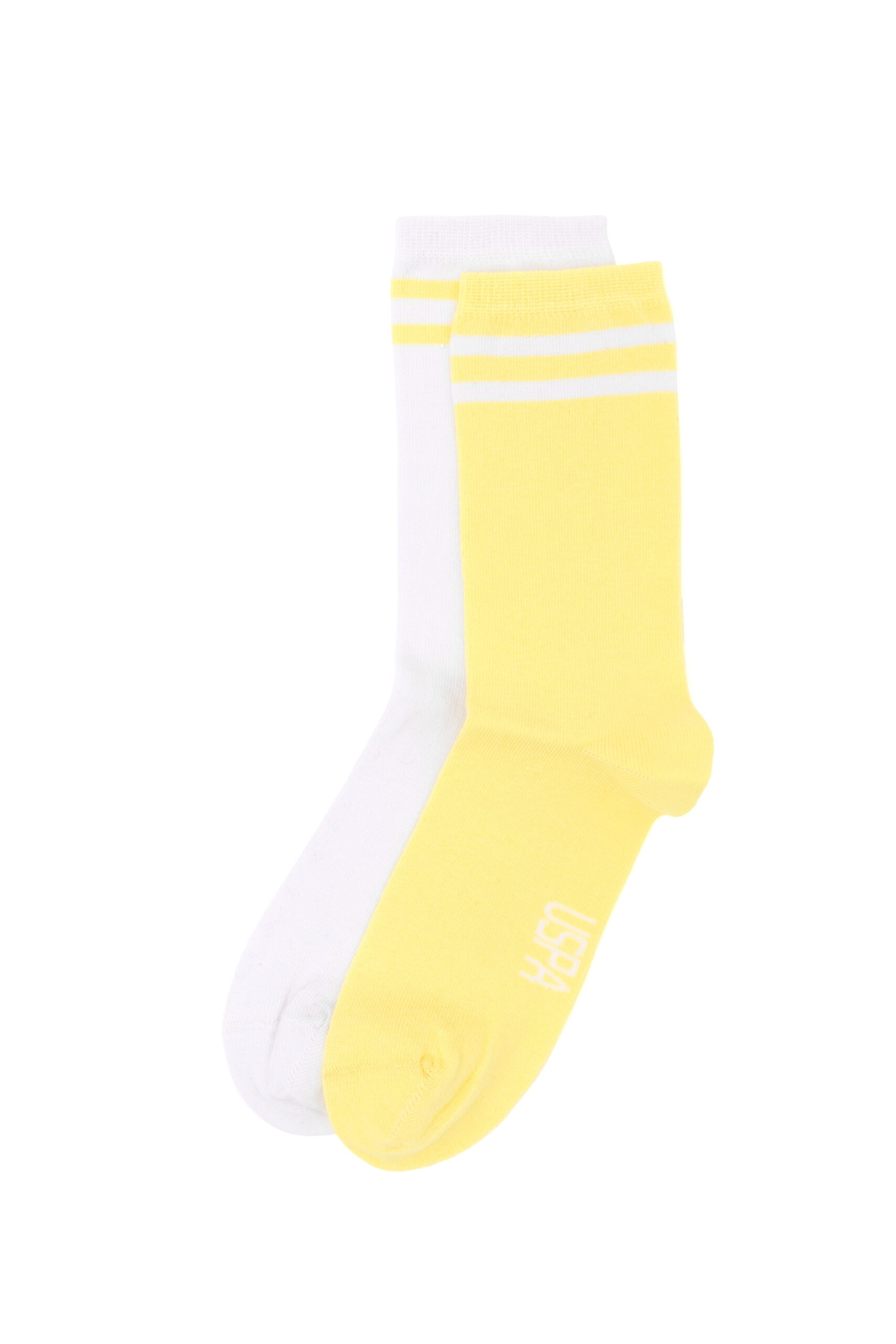 دو عدد جوراب  سفید  رگولار  زنانه یو اس پولو | US POLO ASSN