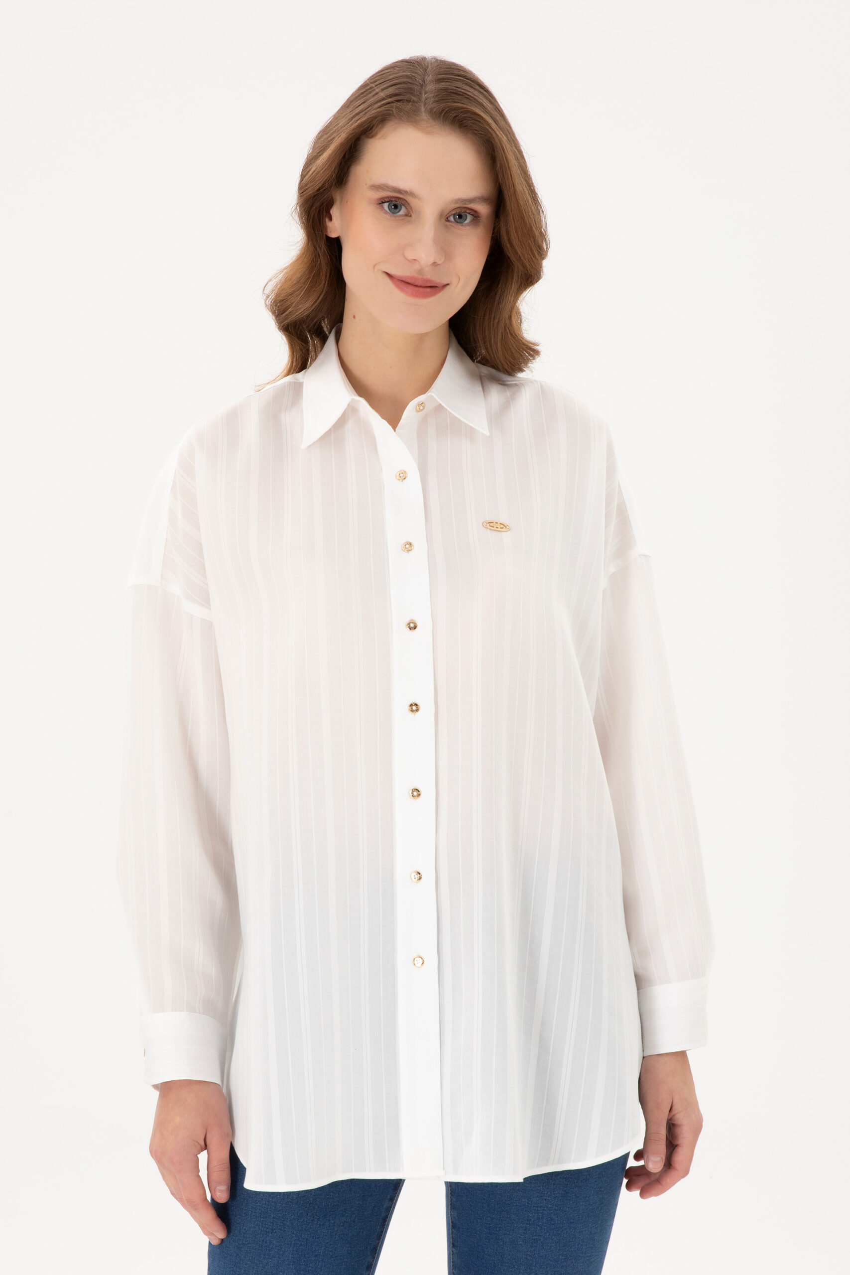 پیراهن  سفید  Oversize  زنانه یو اس پولو | US POLO ASSN