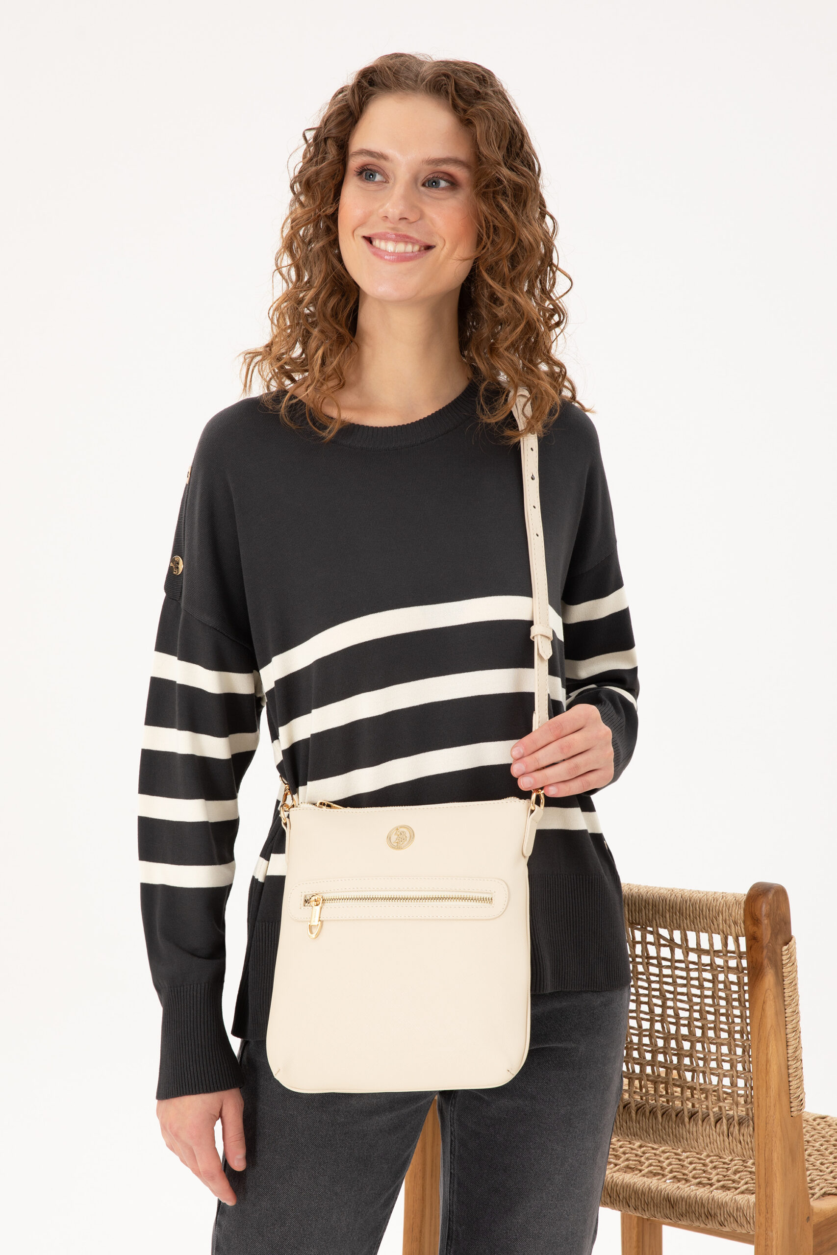 کیف  سفید  استاندارد فیت  زنانه یو اس پولو | US POLO ASSN