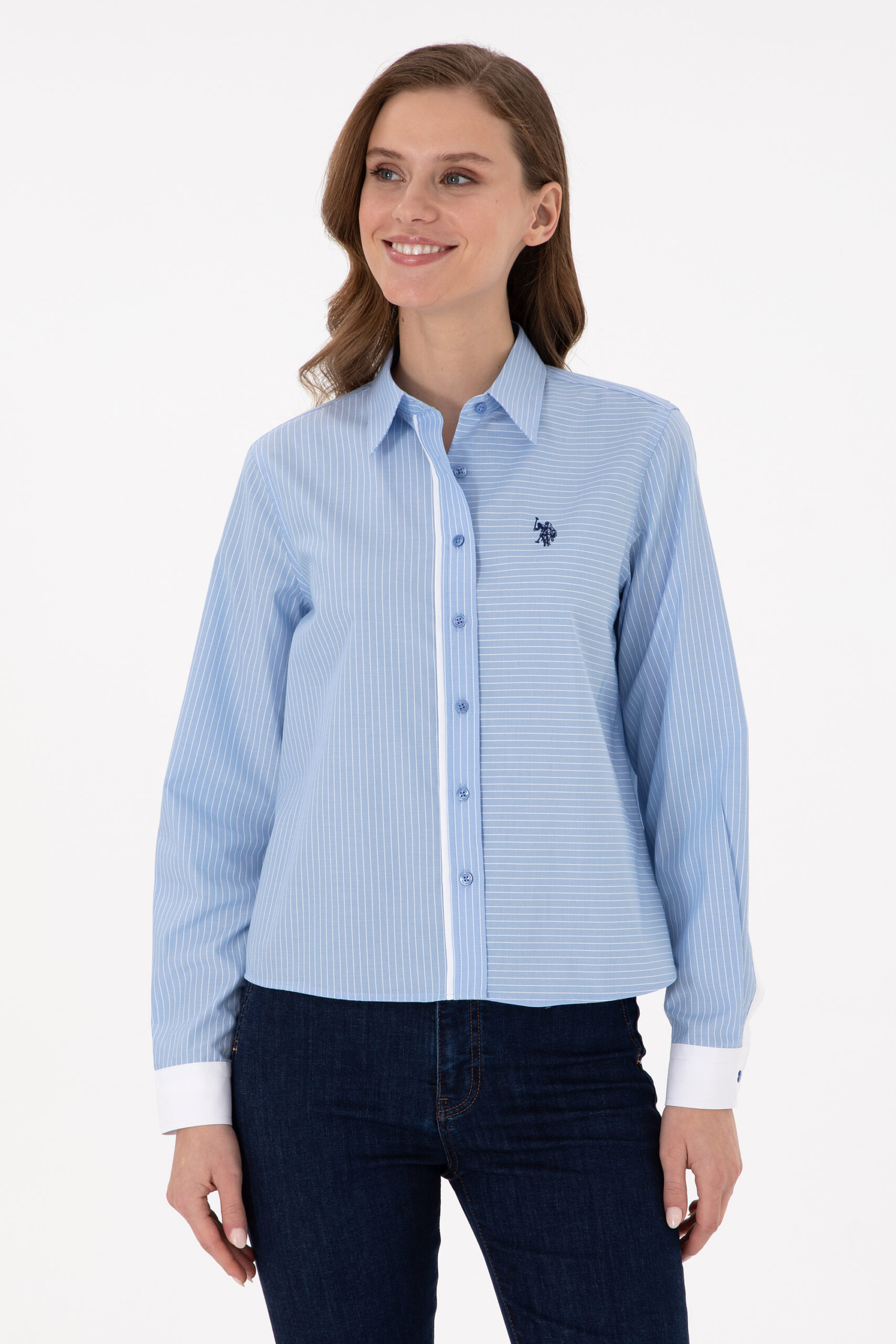 پیراهن  سورمه ای روشن  رگولار  زنانه یو اس پولو | US POLO ASSN