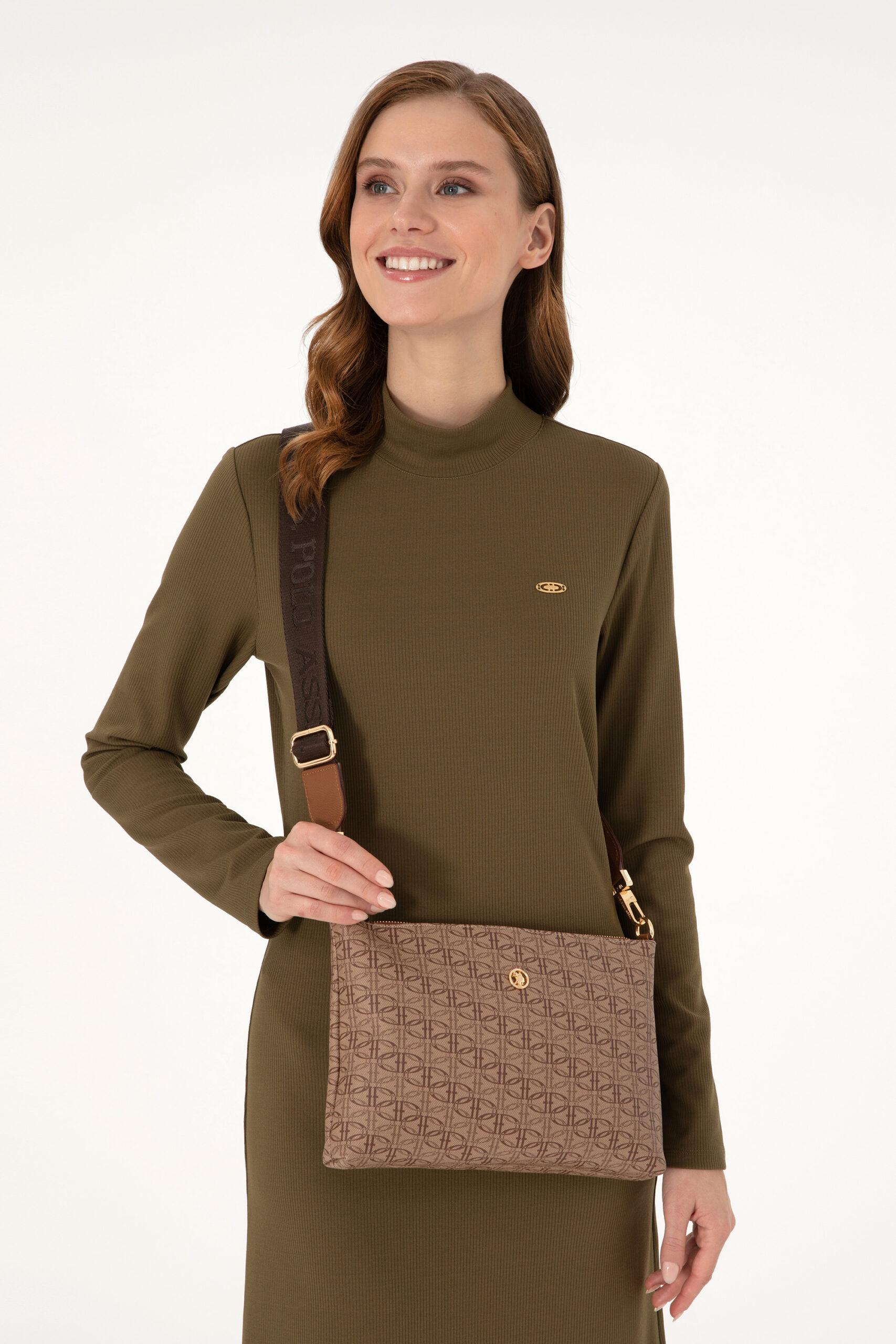 کیف  قهوه ای روشن  استاندارد فیت  زنانه یو اس پولو | US POLO ASSN