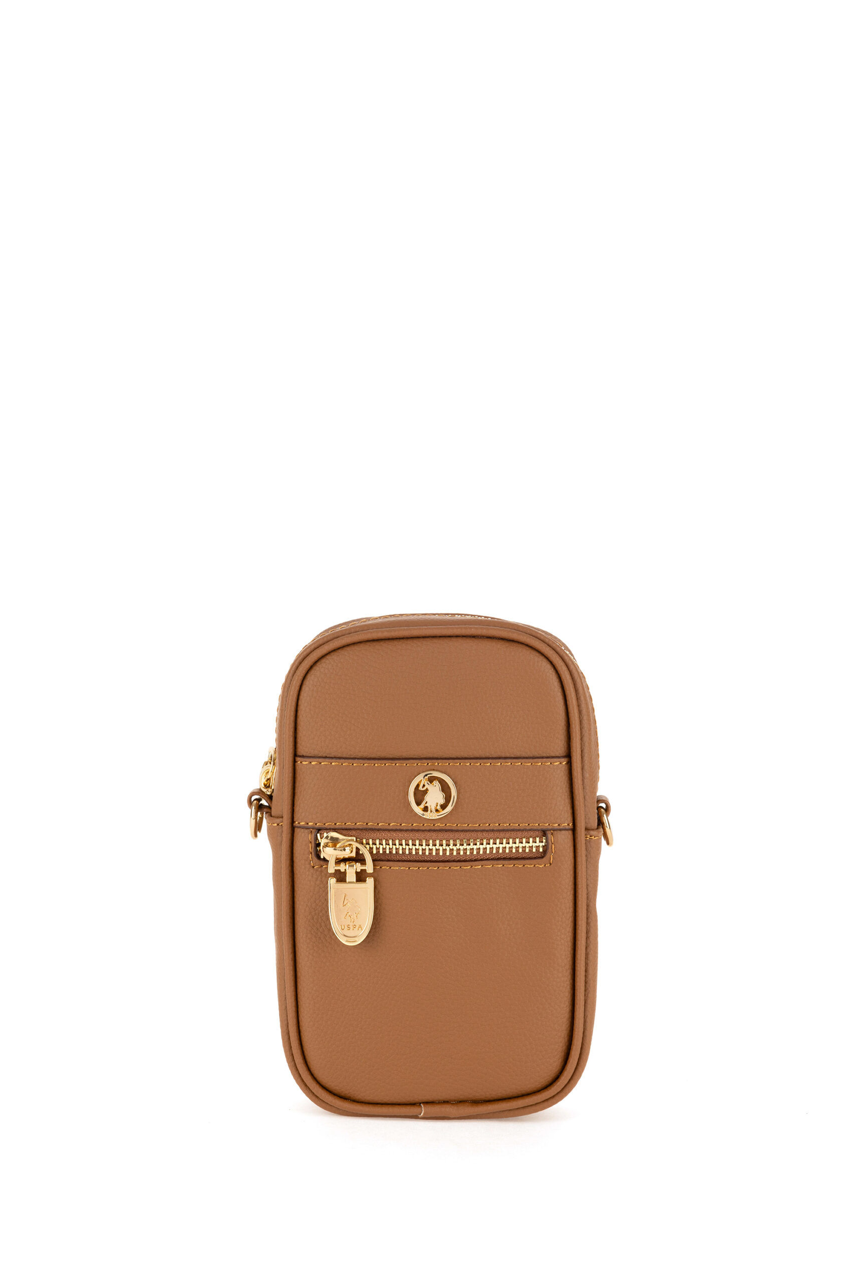 کیف موبایل  قهوه ای روشن  استاندارد فیت  زنانه یو اس پولو | US POLO ASSN