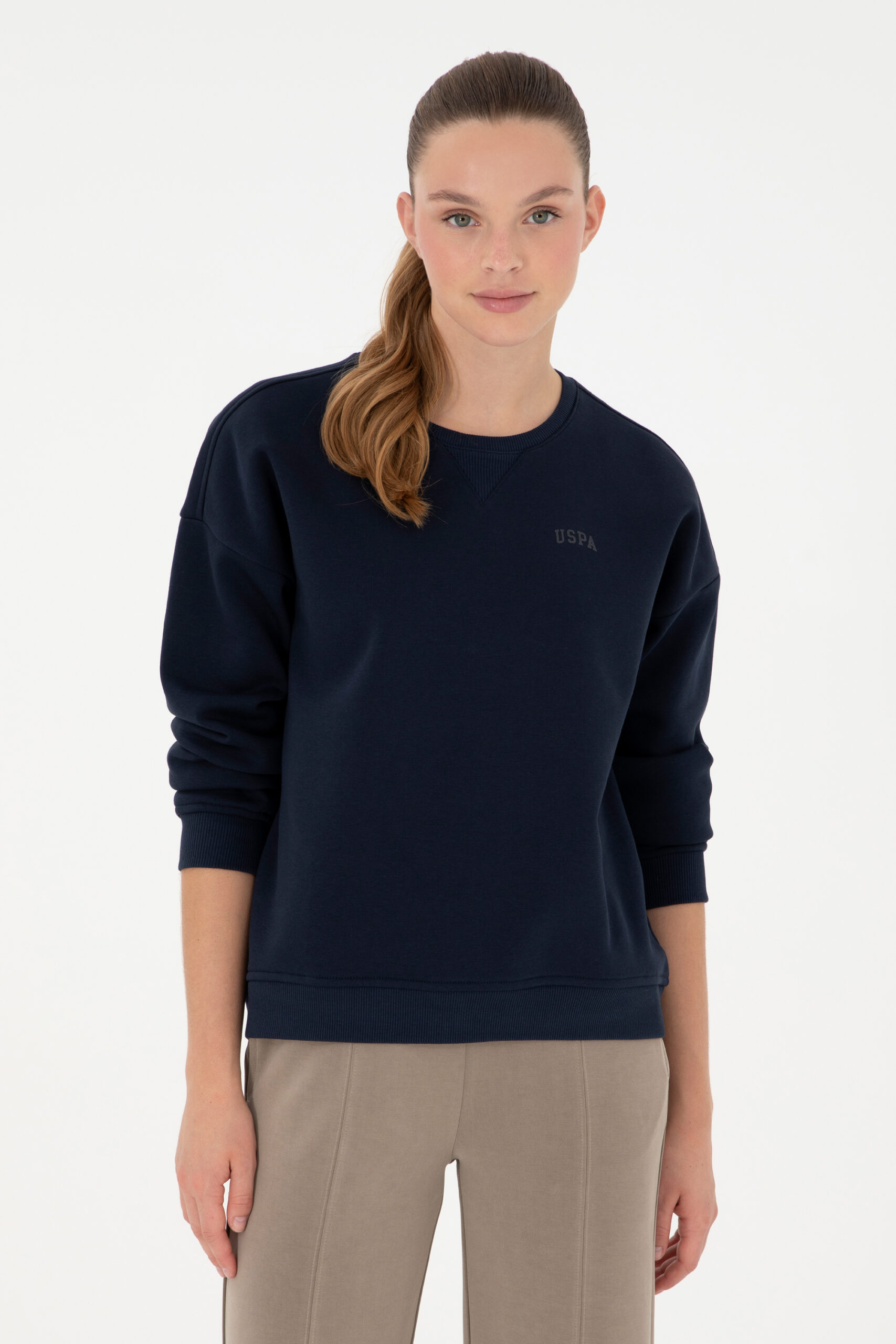 سویشرت  لاجورد  Oversize  زنانه یو اس پولو | US POLO ASSN