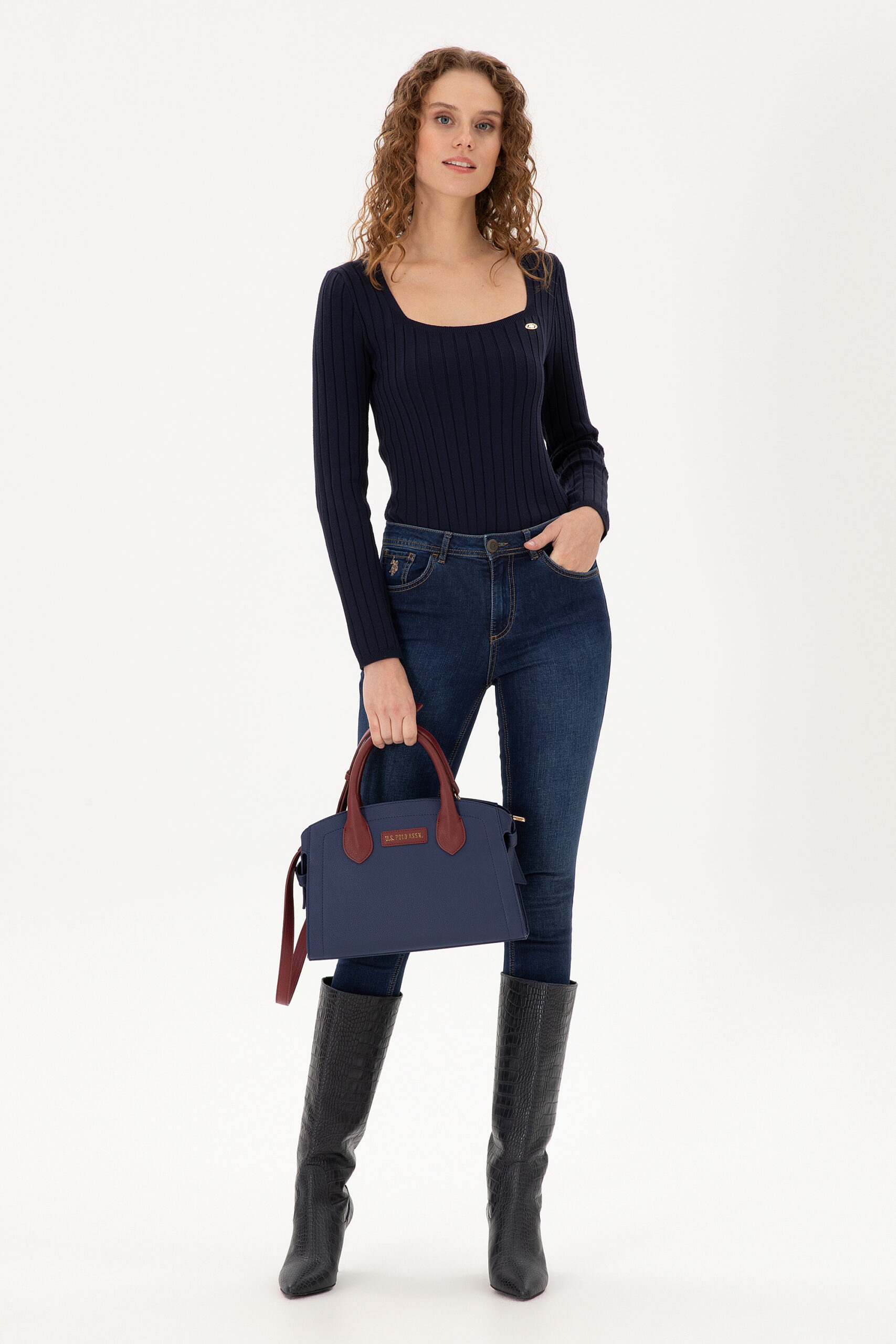 کیف  لاجورد  استاندارد فیت  زنانه یو اس پولو | US POLO ASSN