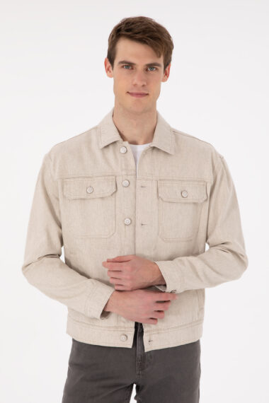 پیراهن جین  بژ  Oversize  مردانه یو اس پولو | US POLO ASSN