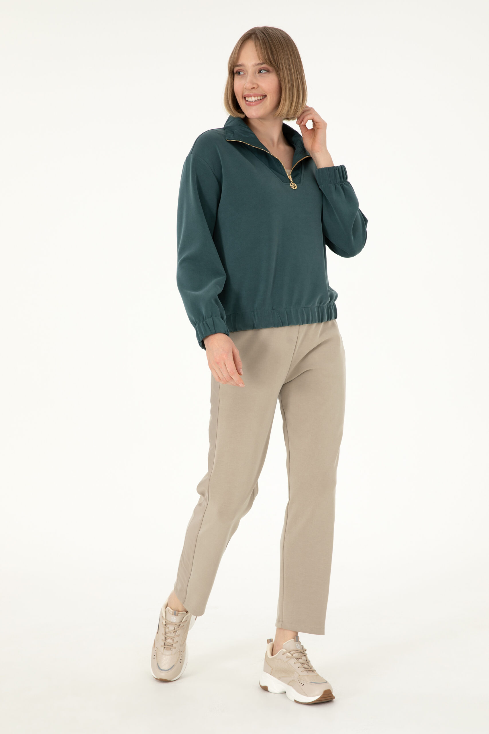 شلوار گرمکن  خاکی روشن  MOM  زنانه یو اس پولو | US POLO ASSN