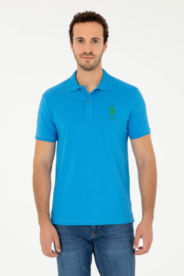 تی شرت  آبی  اندامی  مردانه یو اس پولو | US POLO ASSN