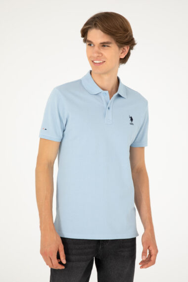 تی شرت  سورمه ای روشن  اندامی  مردانه یو اس پولو | US POLO ASSN