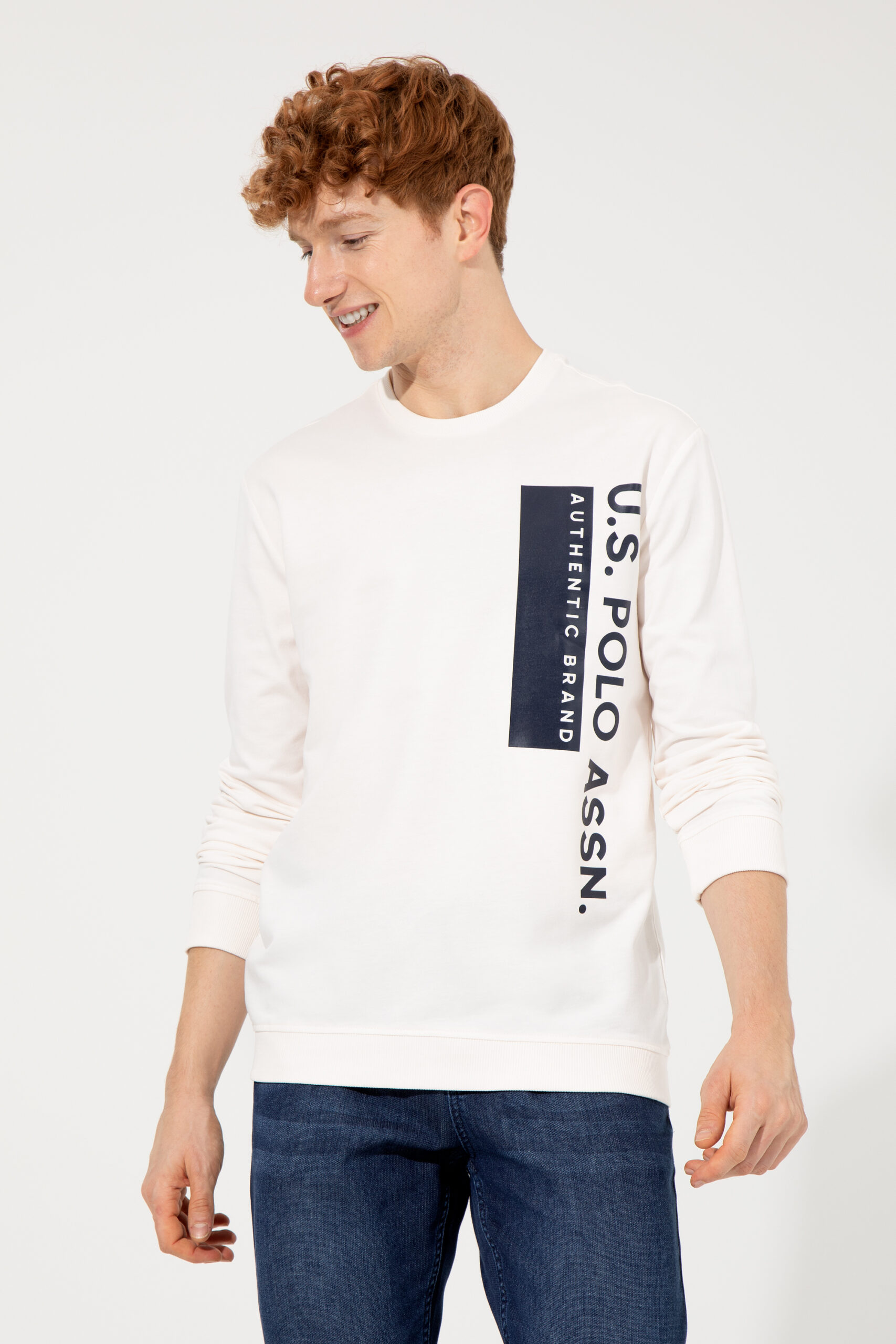 سویشرت یقه گرد اکرو  استاندارد فیت آستین بلند مردانه یو اس پولو | US POLO ASSN