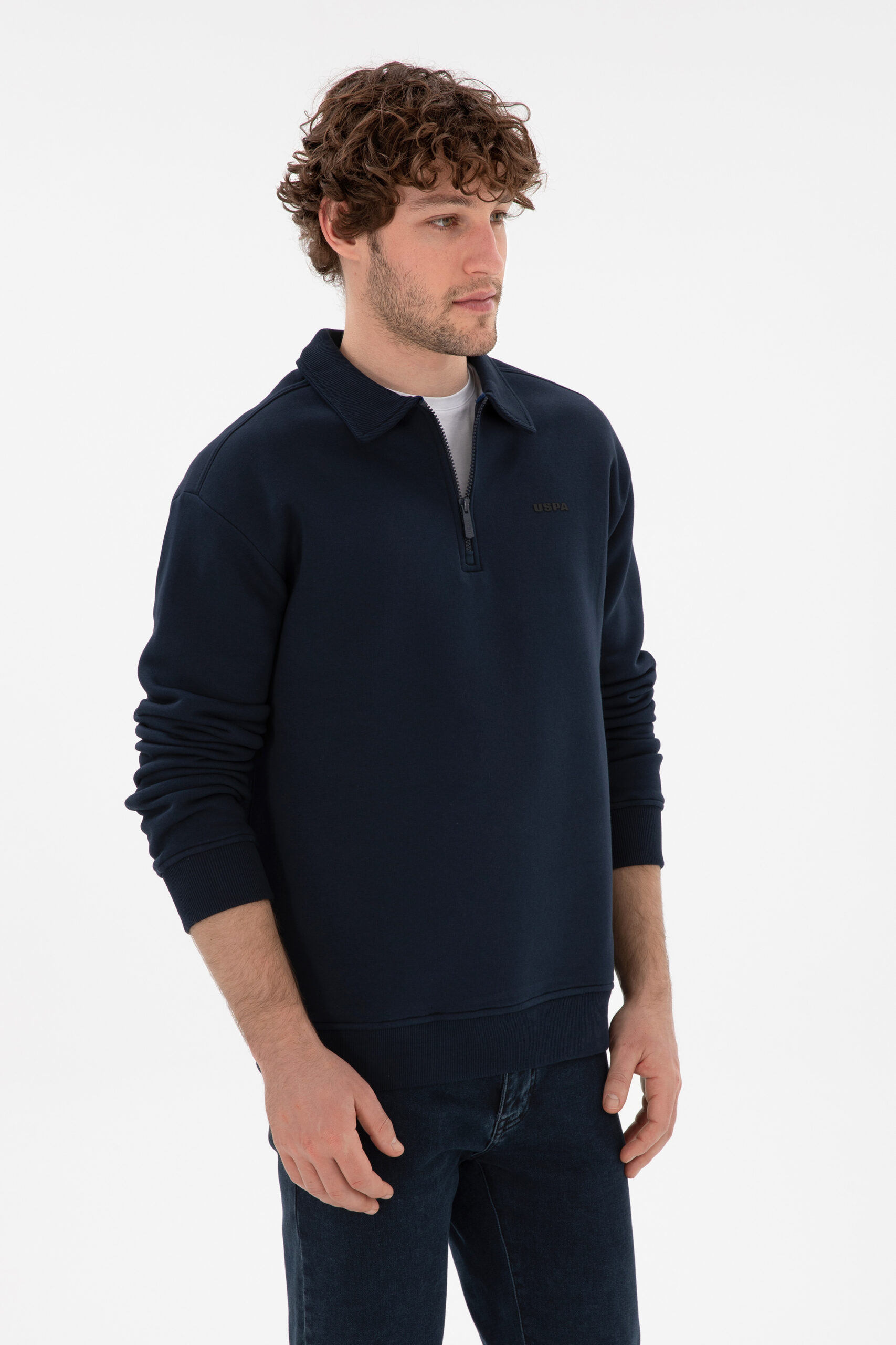 سویشرت  لاجورد  ریلکس  مردانه یو اس پولو | US POLO ASSN