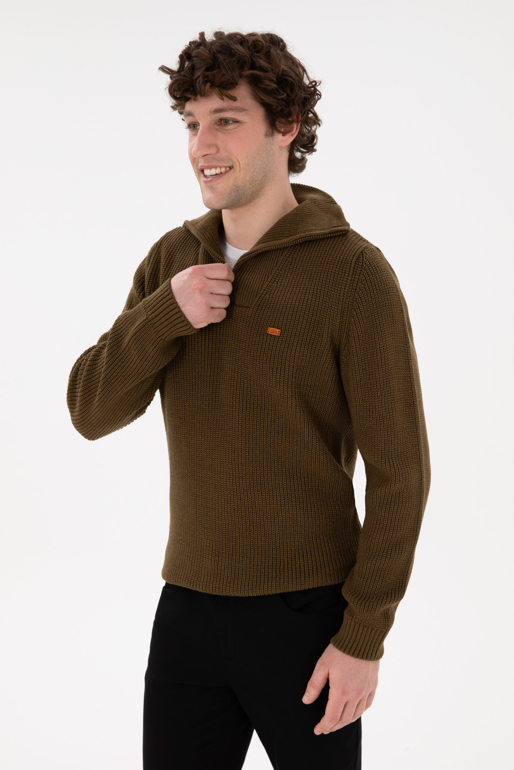 بافت  خاکی  رگولار  مردانه یو اس پولو | US POLO ASSN