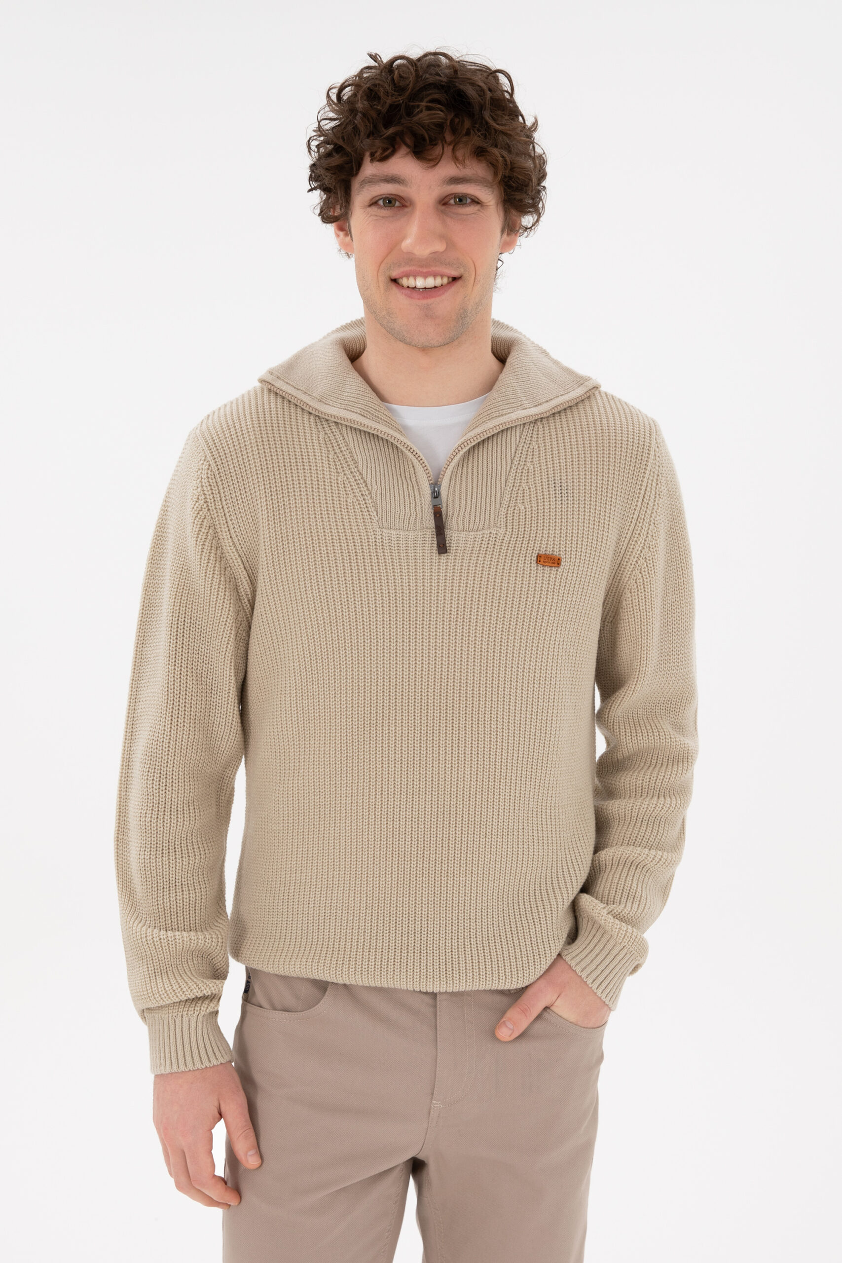 بافت  خاکستری  رگولار  مردانه یو اس پولو | US POLO ASSN