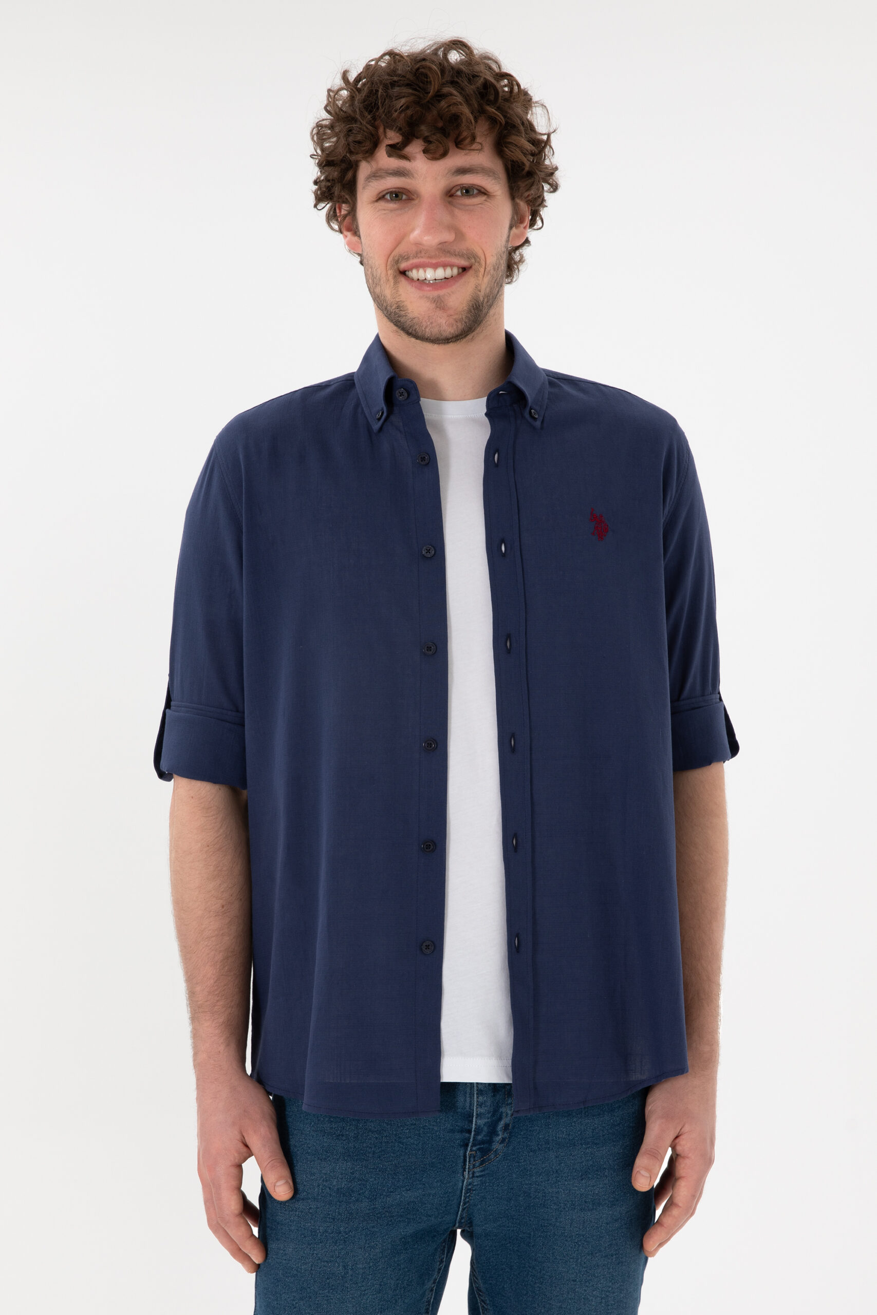 پیراهن  لاجورد  رگولار  مردانه یو اس پولو | US POLO ASSN