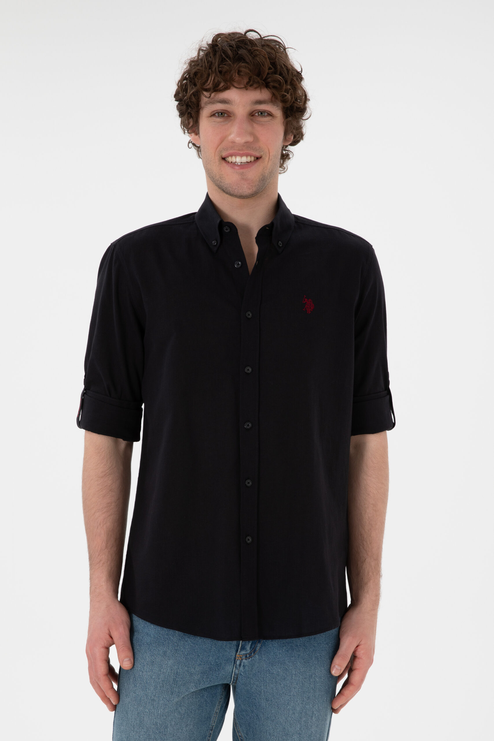 پیراهن  سیاه  رگولار  مردانه یو اس پولو | US POLO ASSN