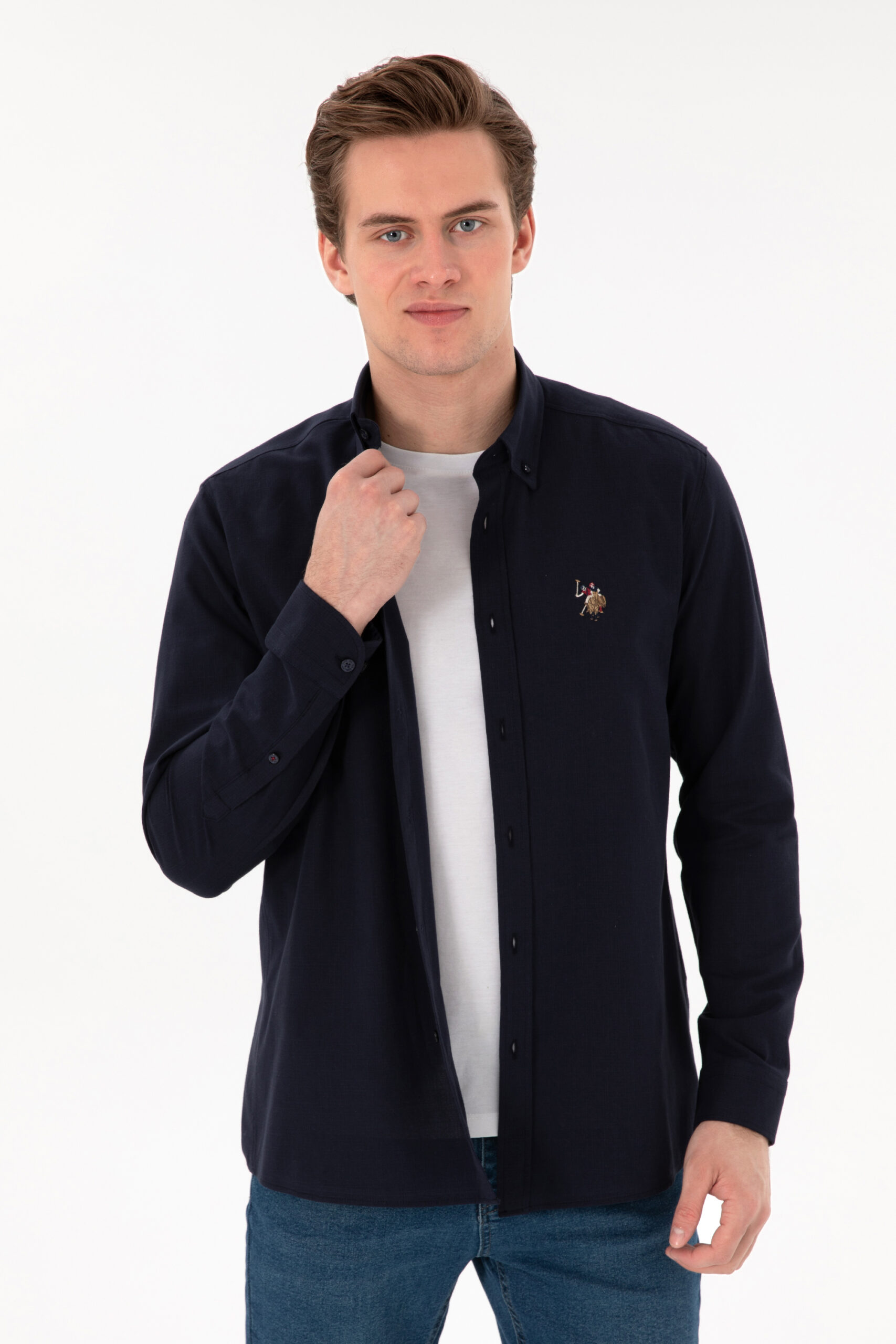 پیراهن  لاجورد  رگولار  مردانه یو اس پولو | US POLO ASSN