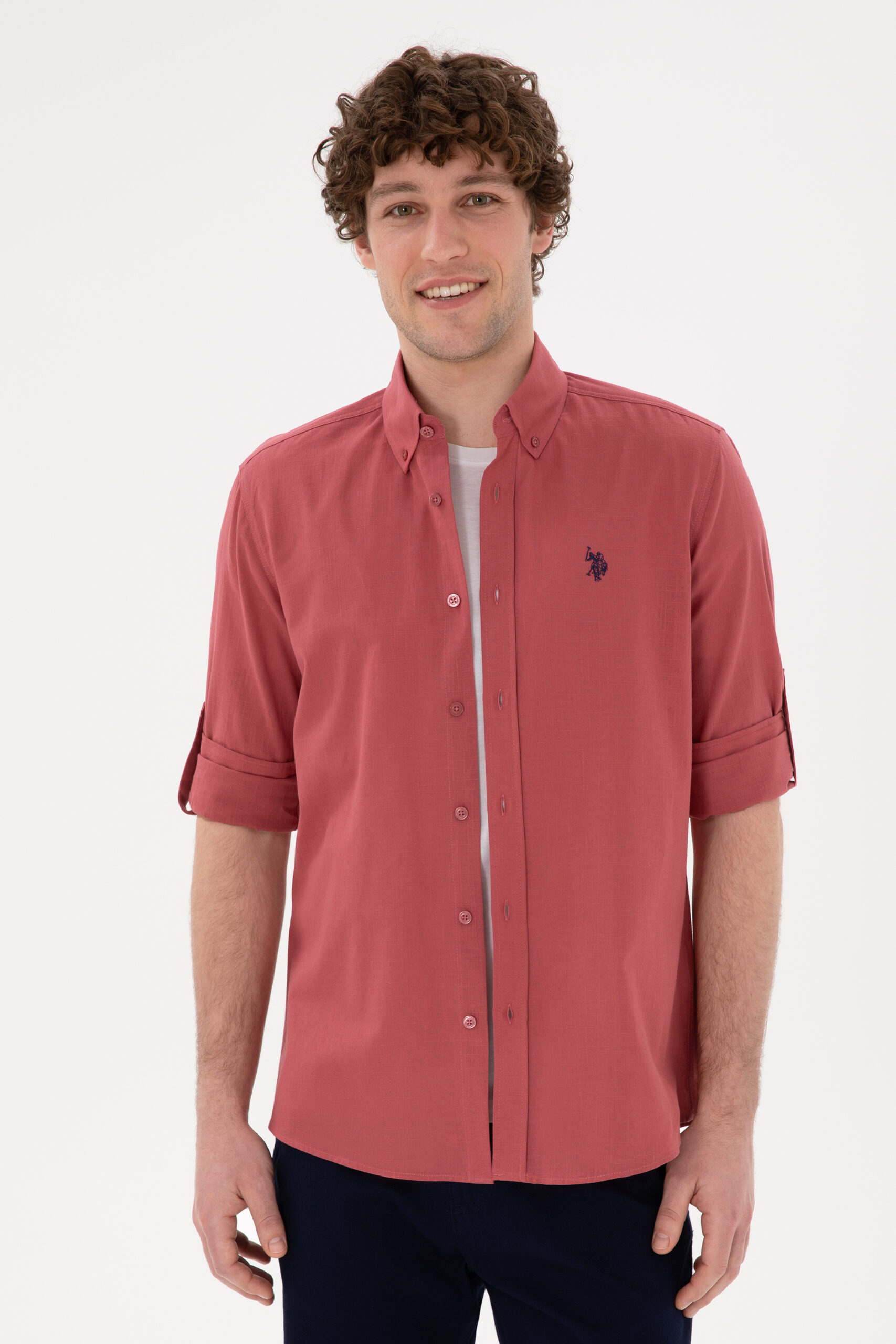 پیراهن  آلبالویی  رگولار  مردانه یو اس پولو | US POLO ASSN