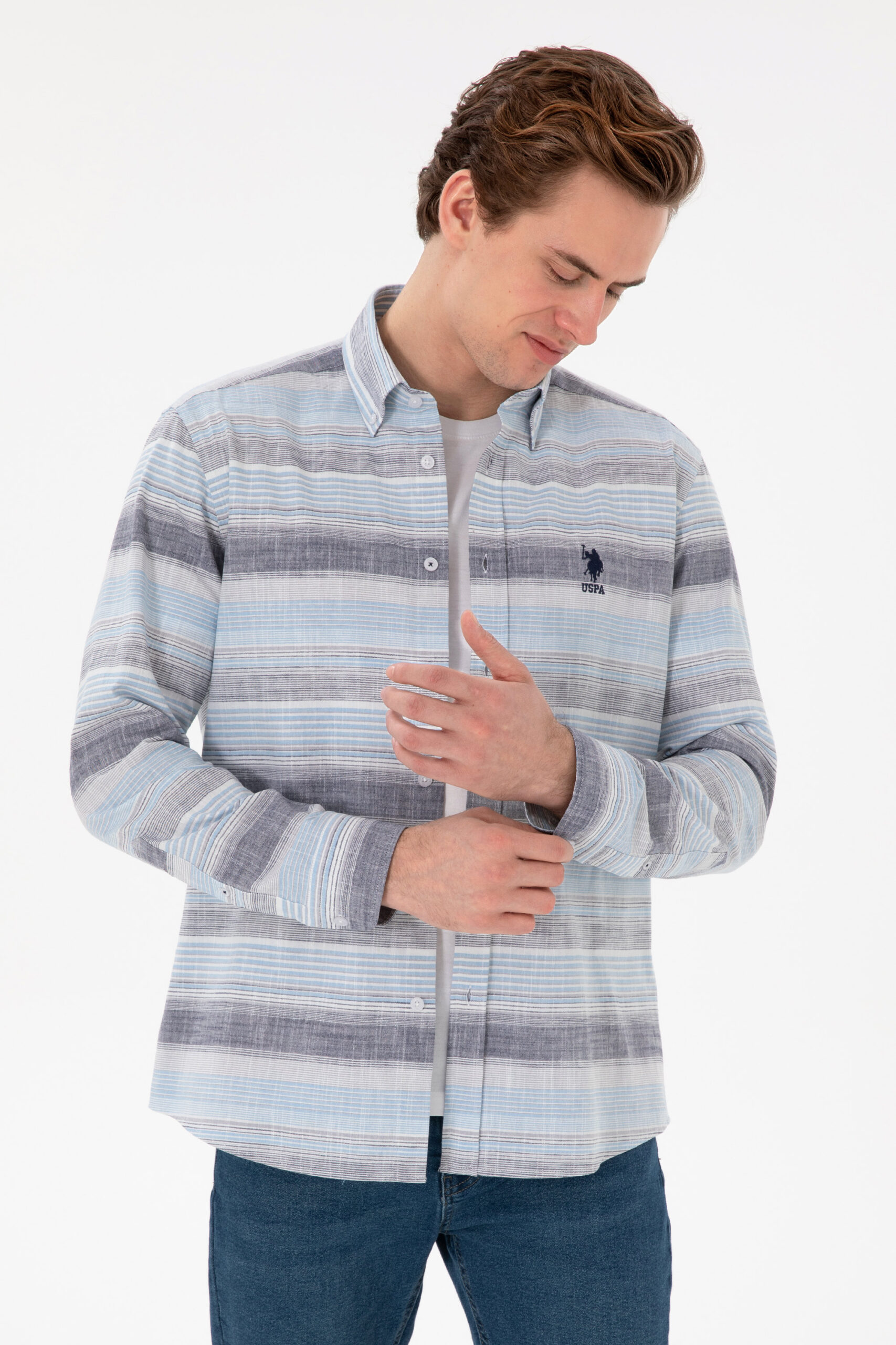 پیراهن  لاجورد  رگولار  مردانه یو اس پولو | US POLO ASSN