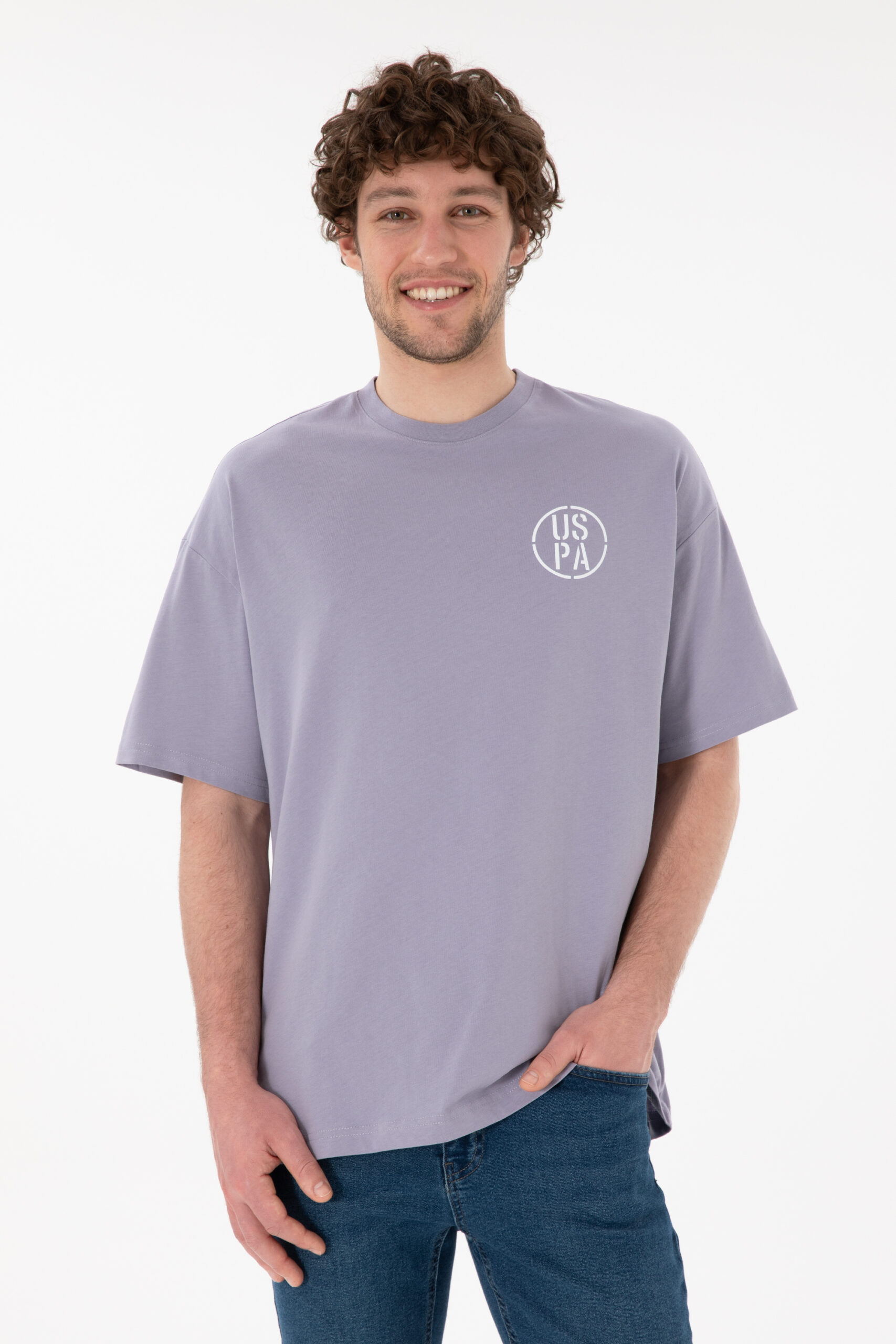 تی شرت  خاکستری  Oversize  مردانه یو اس پولو | US POLO ASSN