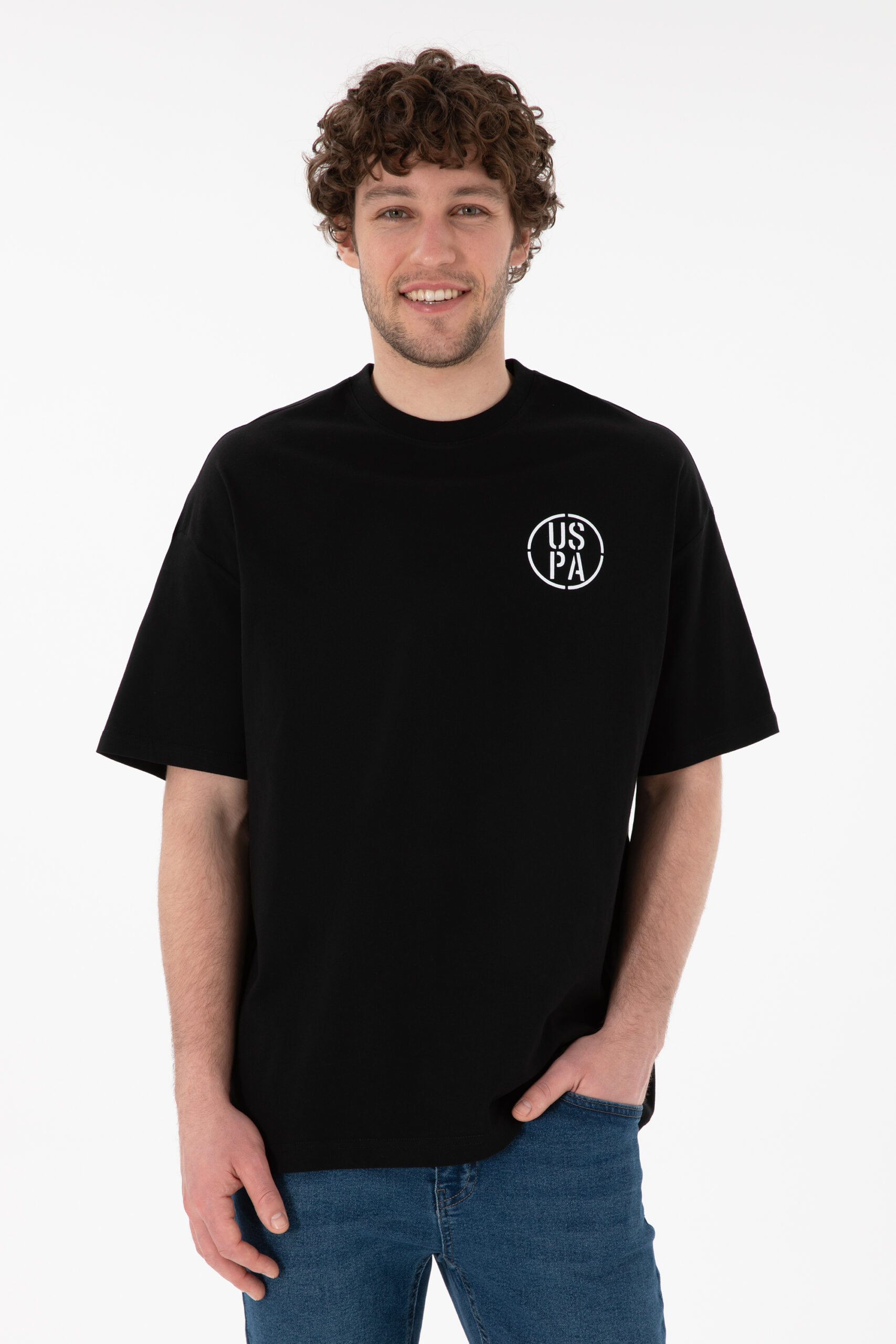 تی شرت  سیاه  Oversize  مردانه یو اس پولو | US POLO ASSN