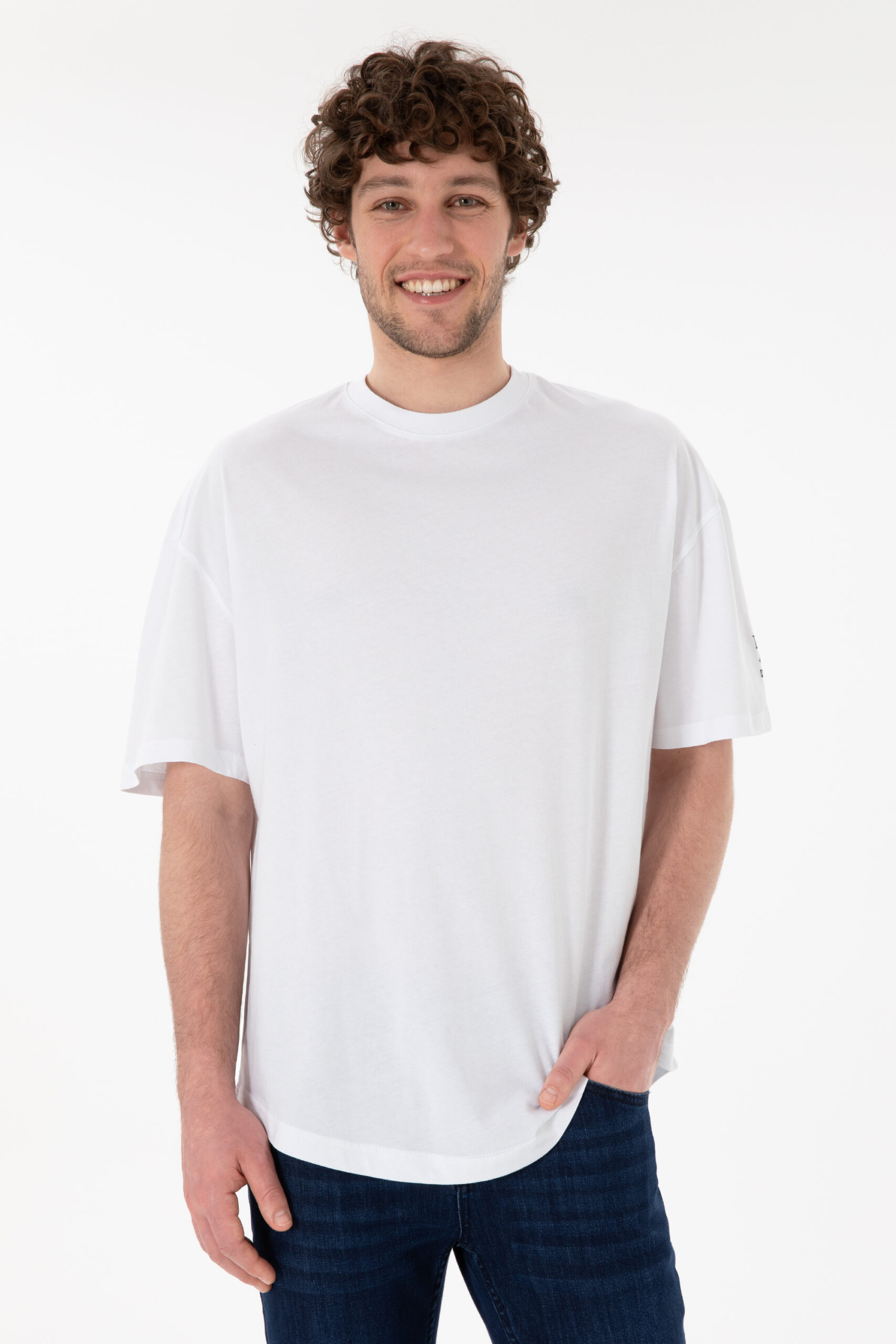 تی شرت  سفید  LONG FIT  مردانه یو اس پولو | US POLO ASSN