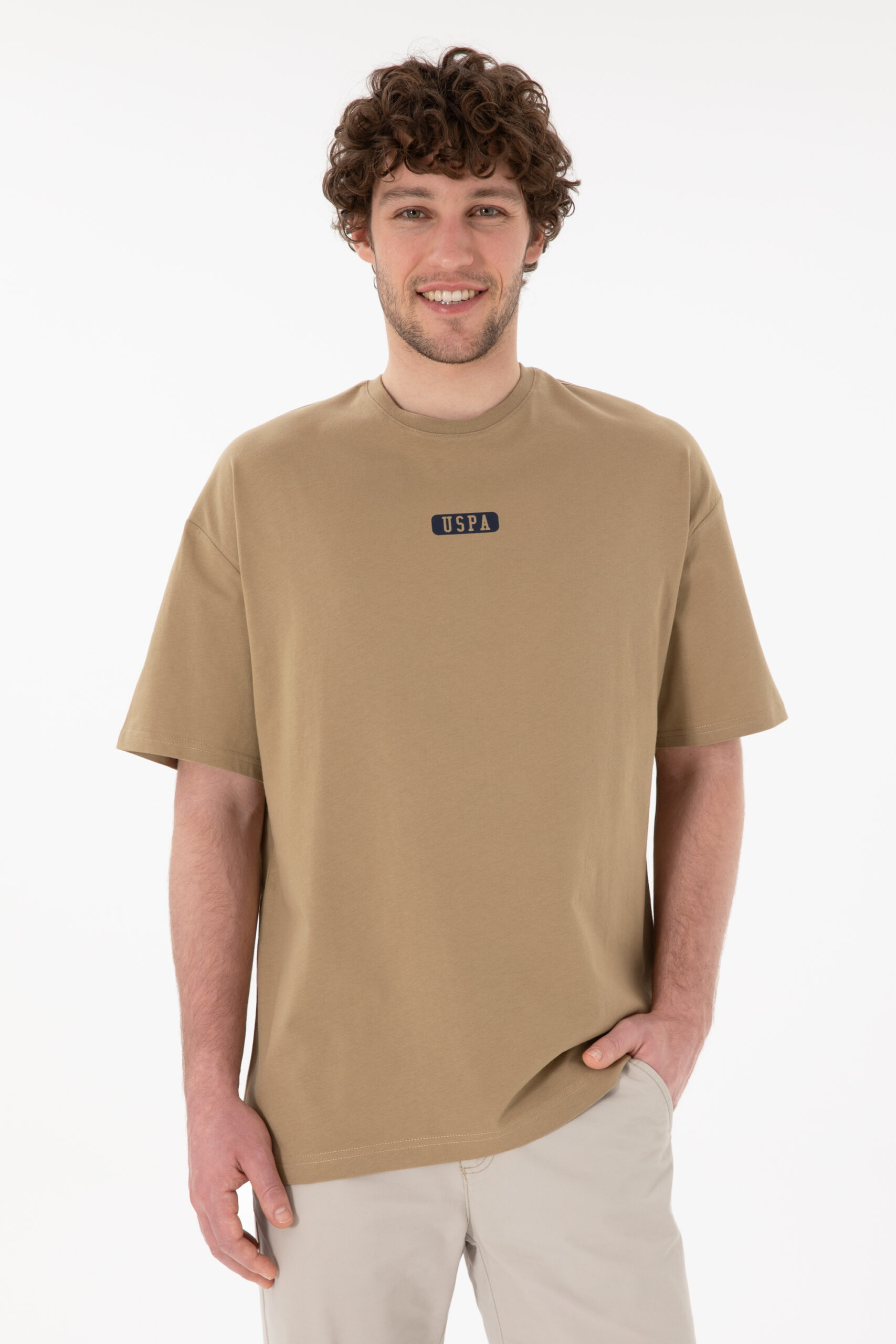 تی شرت  خاکی  Oversize  مردانه یو اس پولو | US POLO ASSN