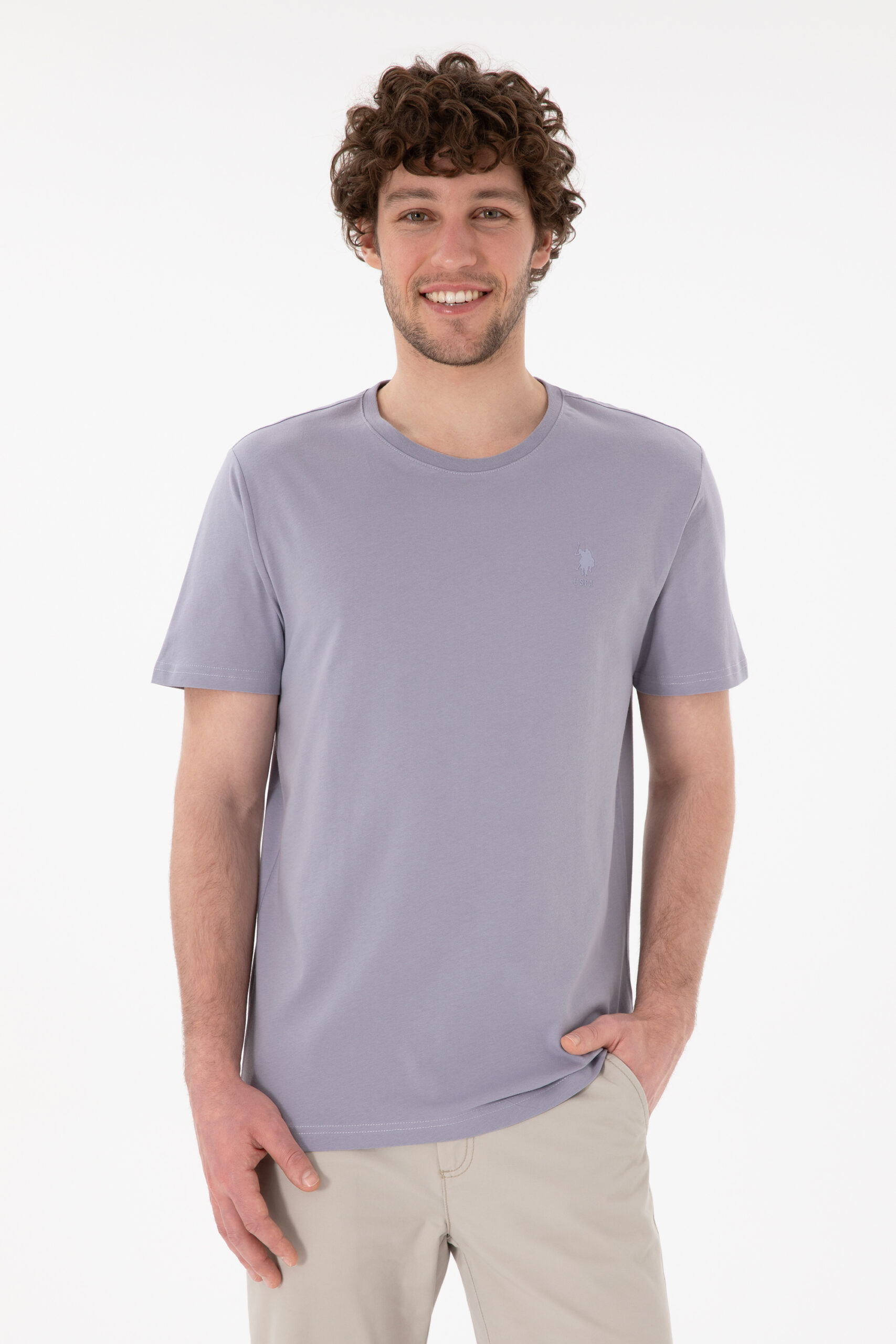 تی شرت  خاکستری  رگولار  مردانه یو اس پولو | US POLO ASSN