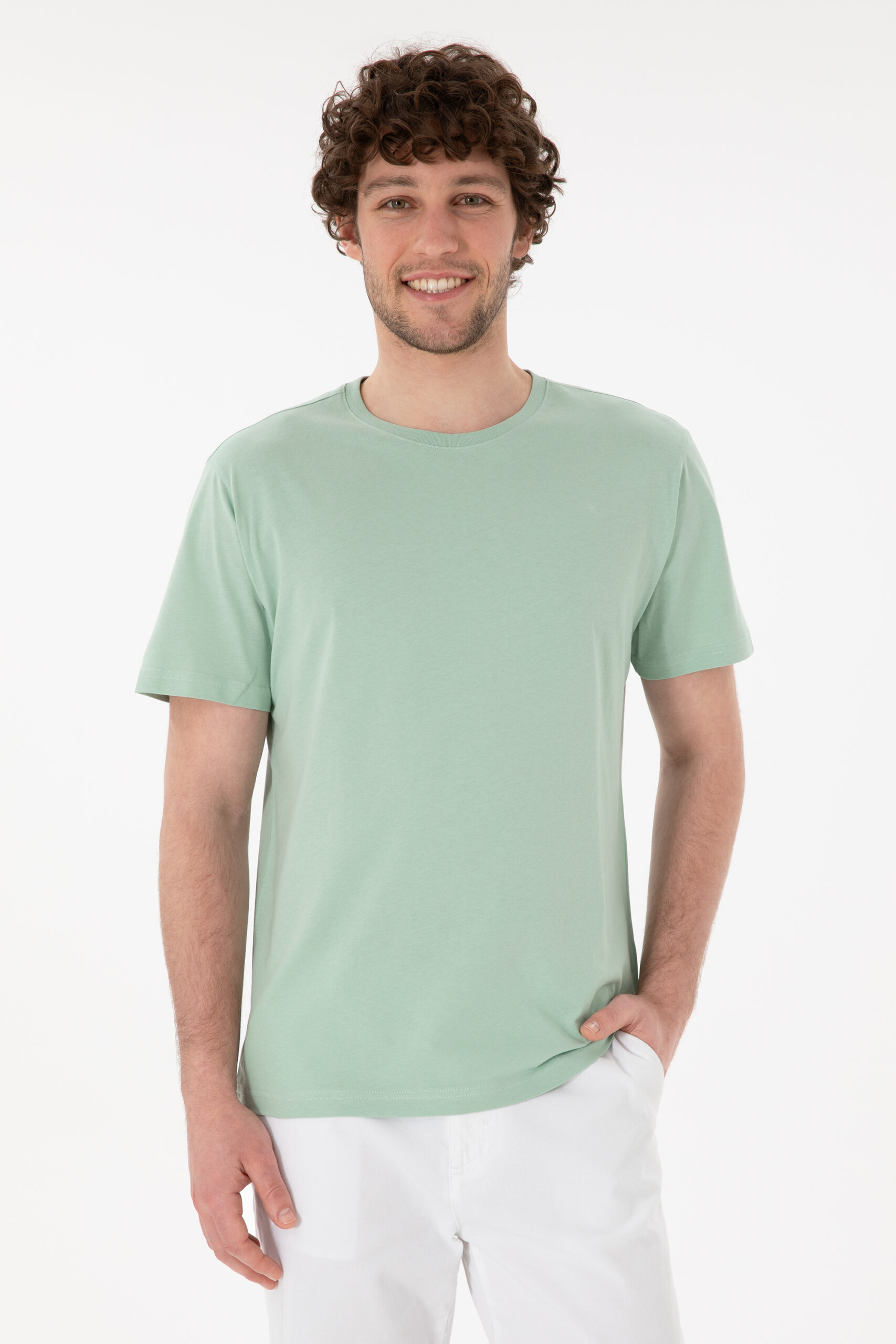 تی شرت  سبزآبی  رگولار  مردانه یو اس پولو | US POLO ASSN